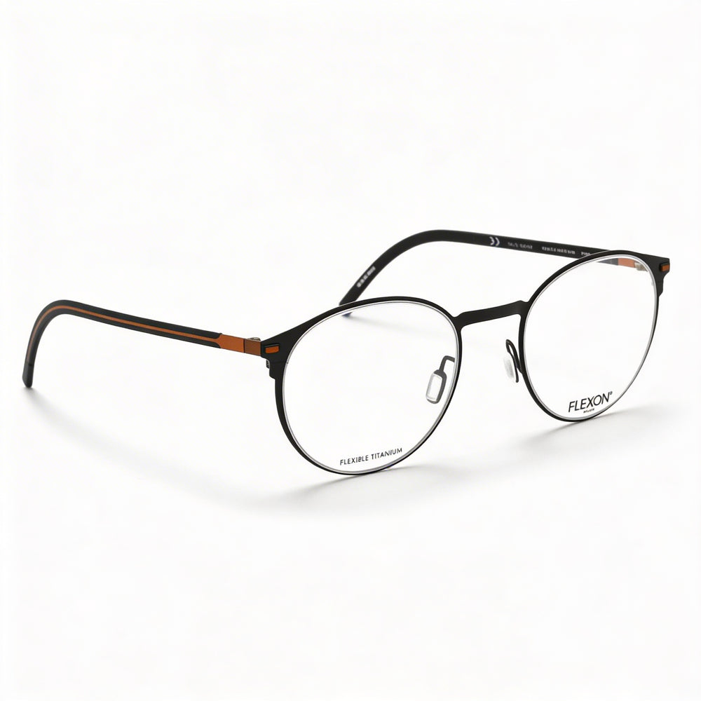 Flexon B2075 - Montura de gafas unisex de metal, color negro, 49 mm