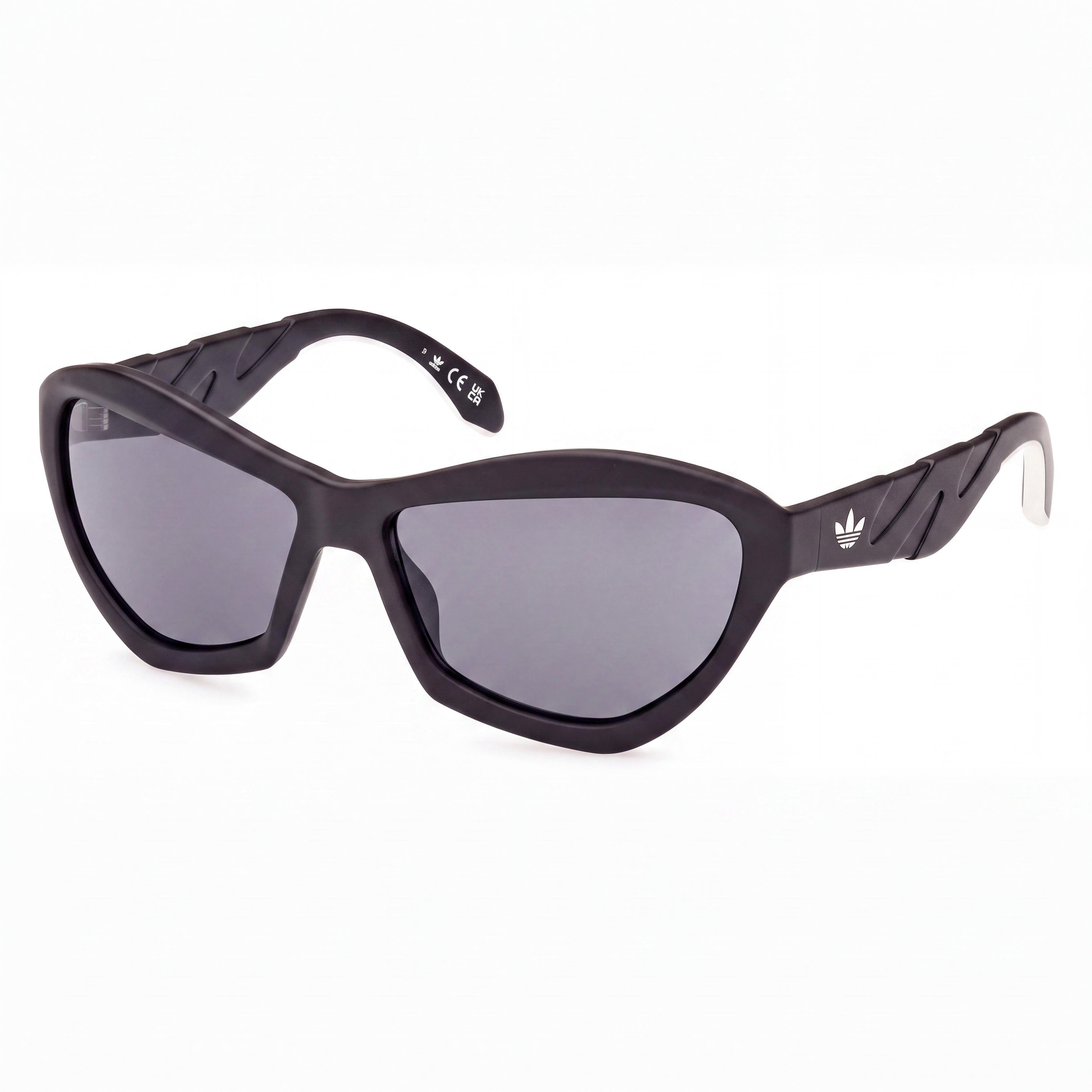 adidas Originals OR0095 Unisex Sunglasses with INJECTED Matte Black Frame, Smoke Lenses, UV Protected 59mm, Photo 1