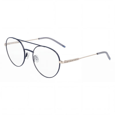 Gafas de sol modernas DKNY para mujer con montura de acero de aleación en dorado azul marino y lentes de policarbonato en dorado azul marino, 51 mm