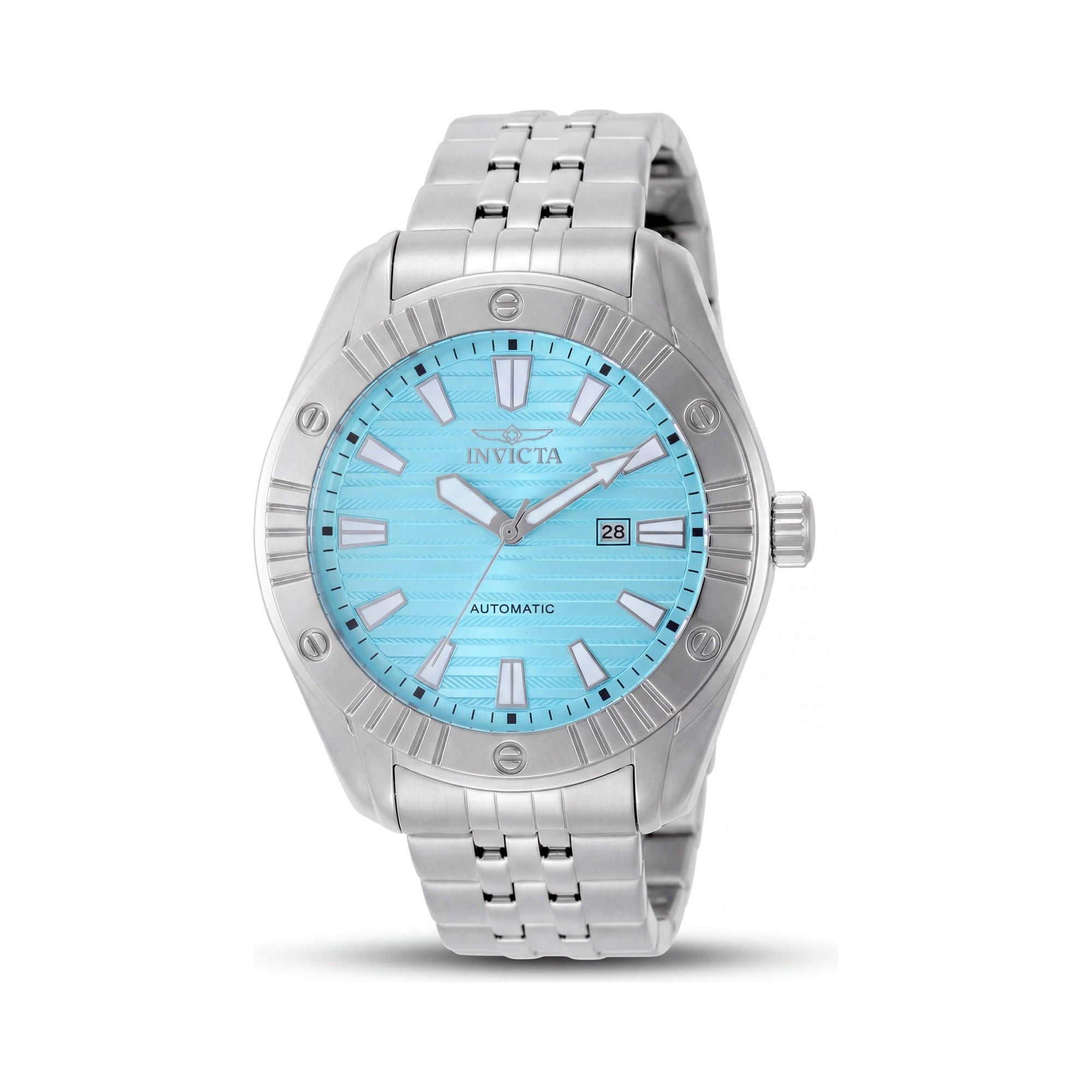 Reloj de cuarzo Invicta Angel 50386 para mujer con caja de acero inoxidable plateada de 47 mm y esfera azul, Photo 1