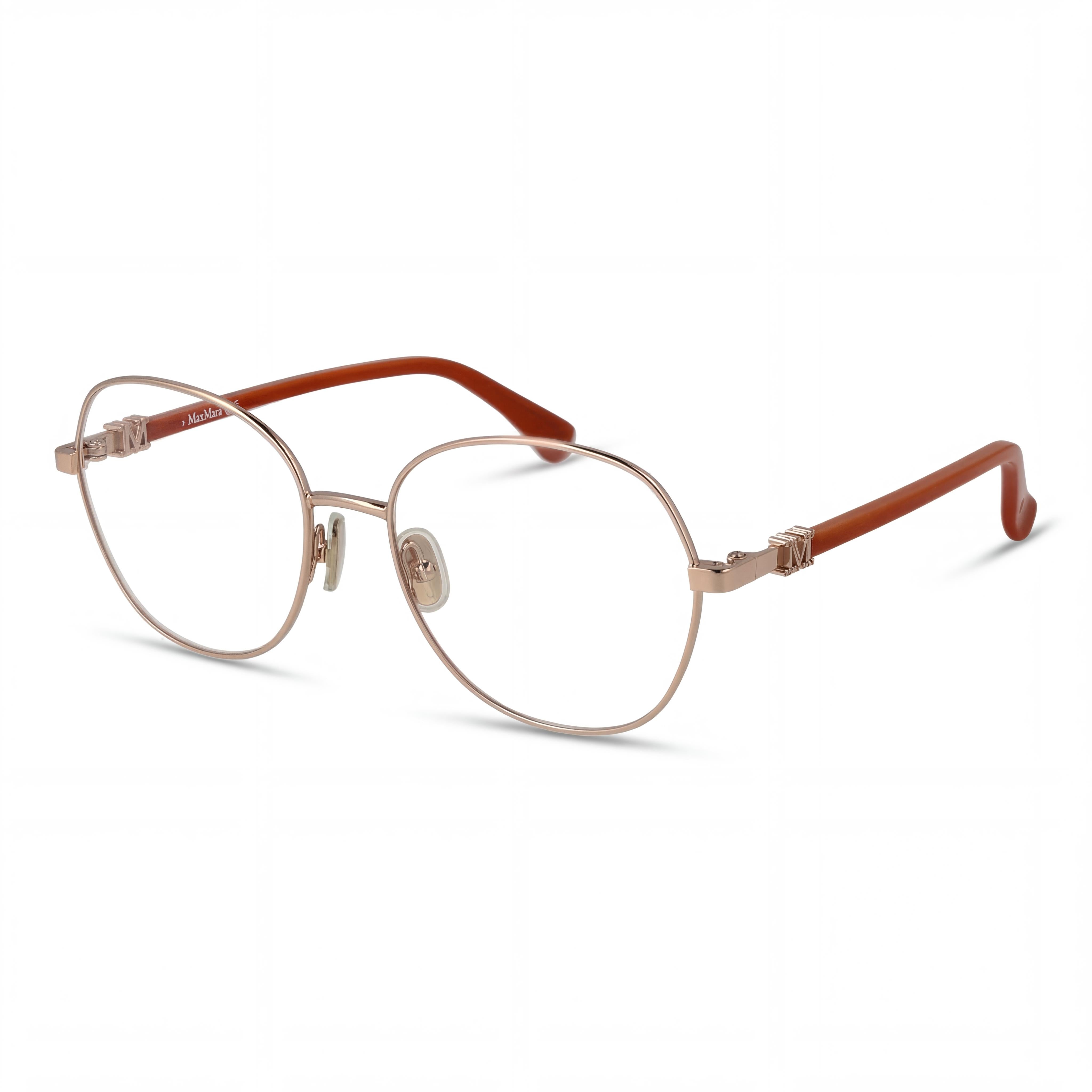 MaxMara Mm5034 Men's Rose Gold Metal Ophthalmic Eyewear 54-17-140, Photo 1