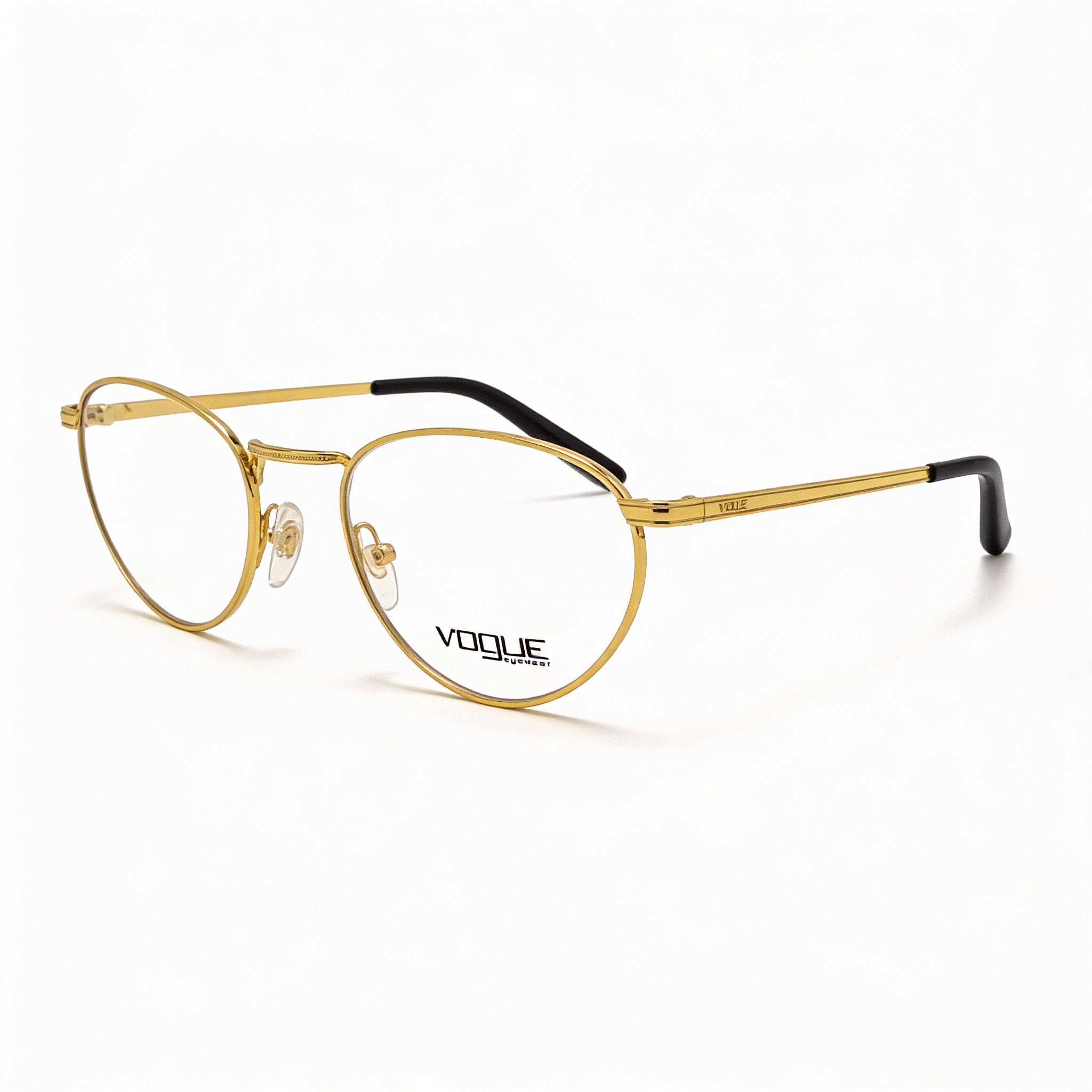 Vogue Vo 4084 Women's Metal Gold Frame Clear Non- Polycarbonate Lens Eyeglasses 50-20-135, Photo 1