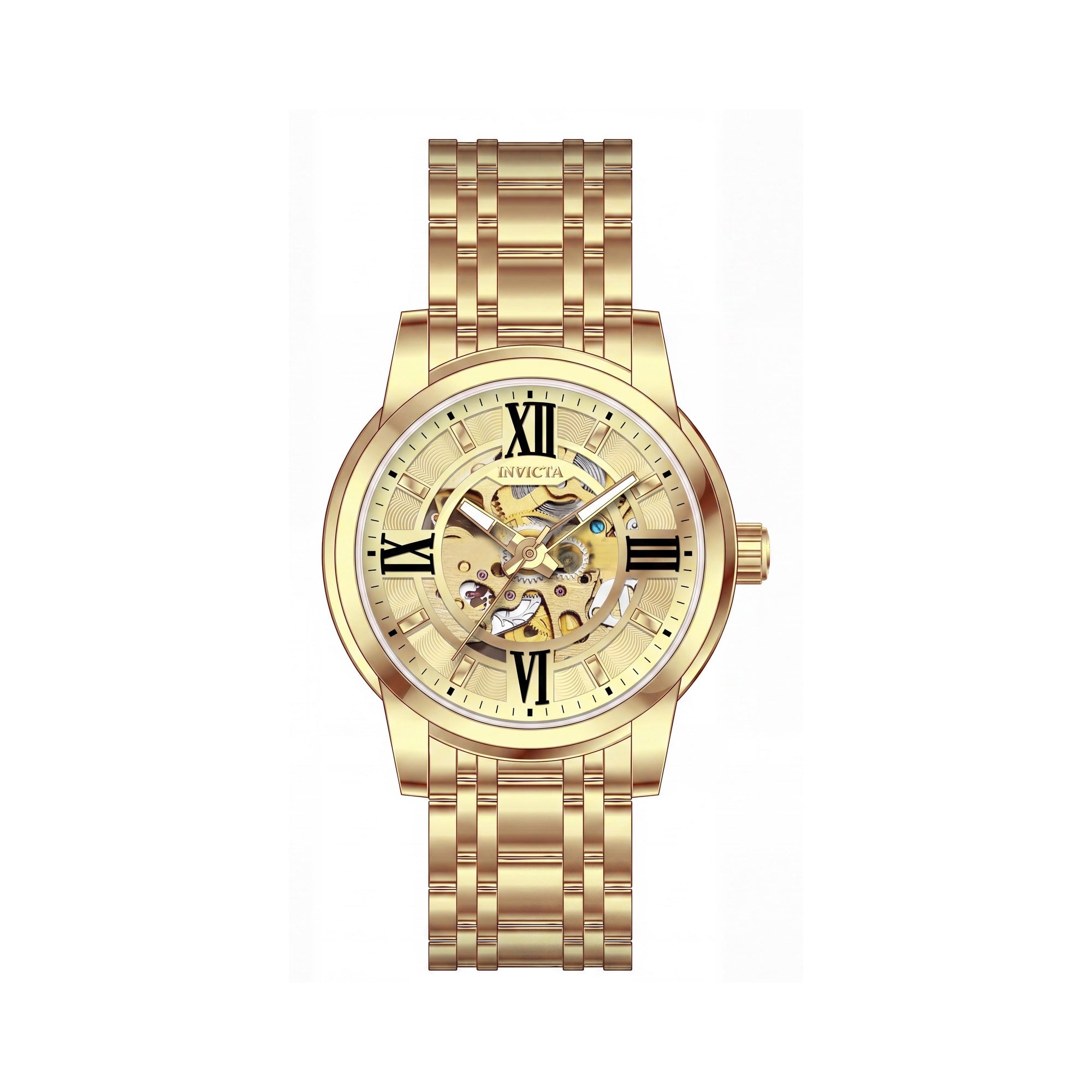 Invicta Objet D Art 69129 Reloj de pulsera automático dorado de acero inoxidable unisex 41mm, Photo 1