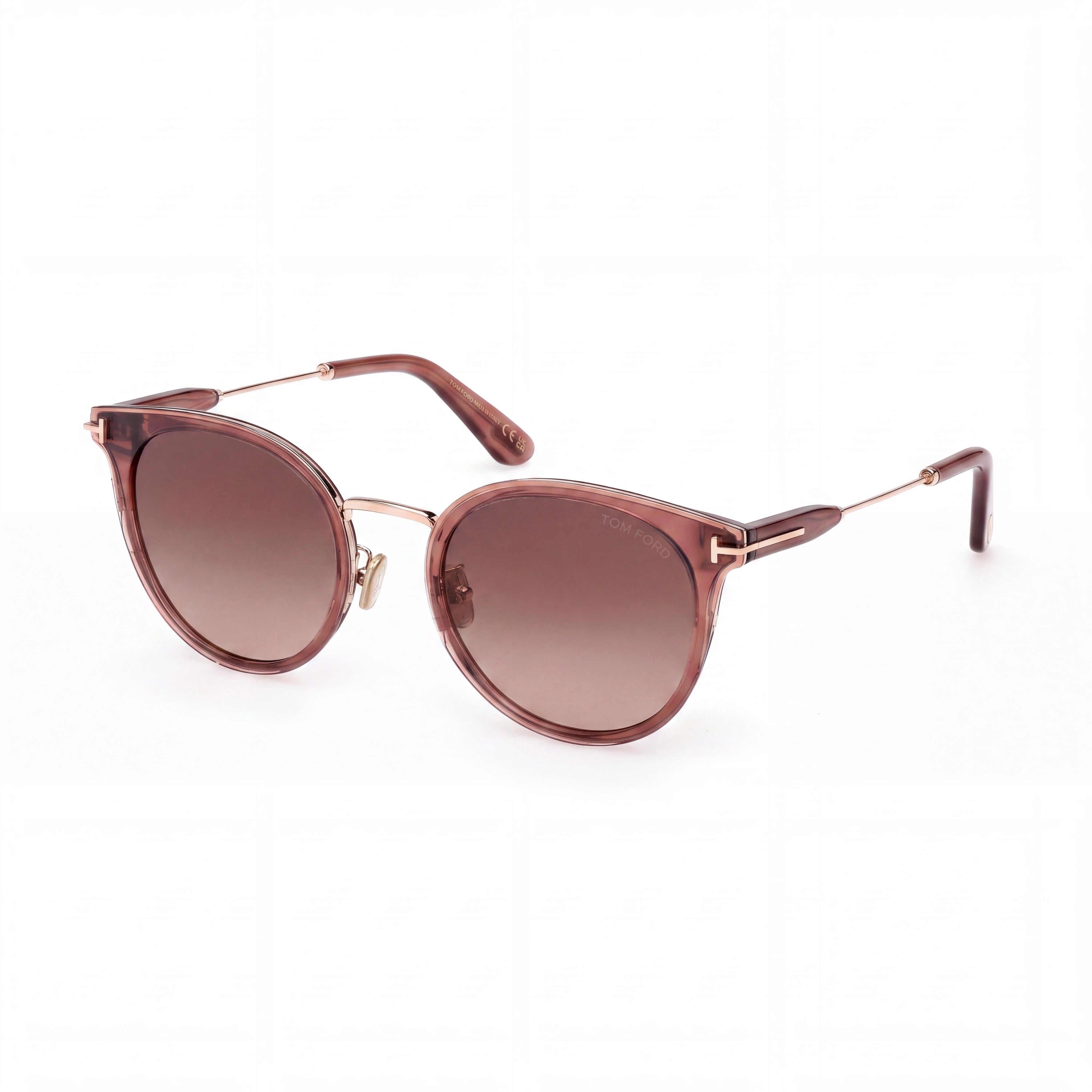 Gafas Tom Ford Ft1244-k unisex de montura inyectada color marrón claro no polarizadas, tamaño de montura 54/22/145, Photo 1