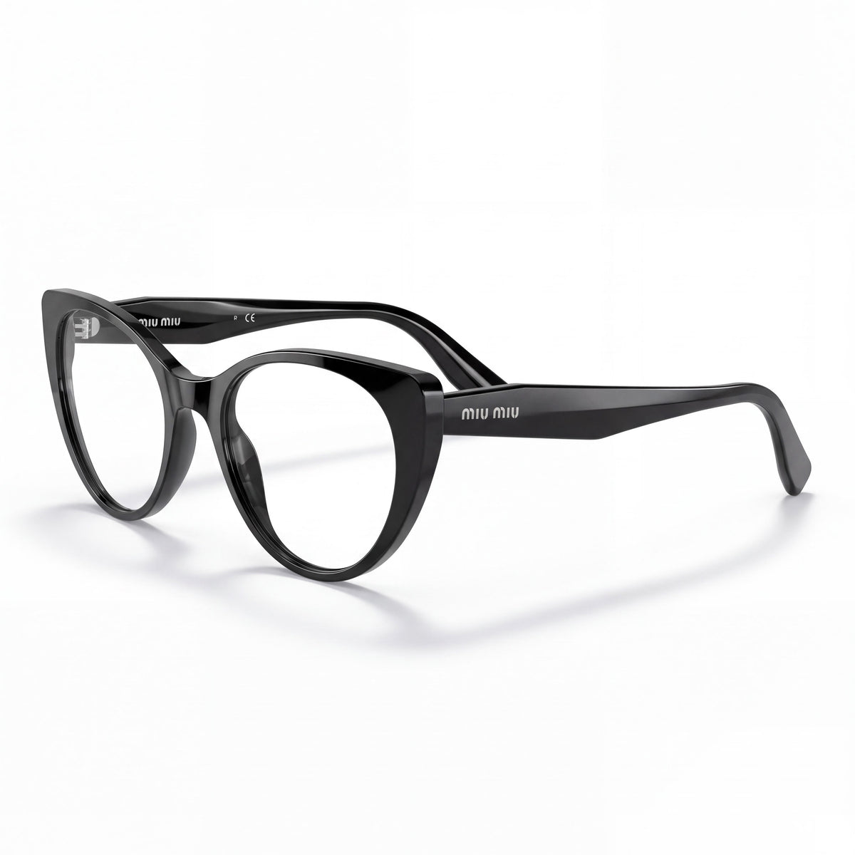 Gafas Miu Miu 6tv para hombre con montura de acetato negra y lentes transparentes de policarbonato 48-18-140, Photo 1