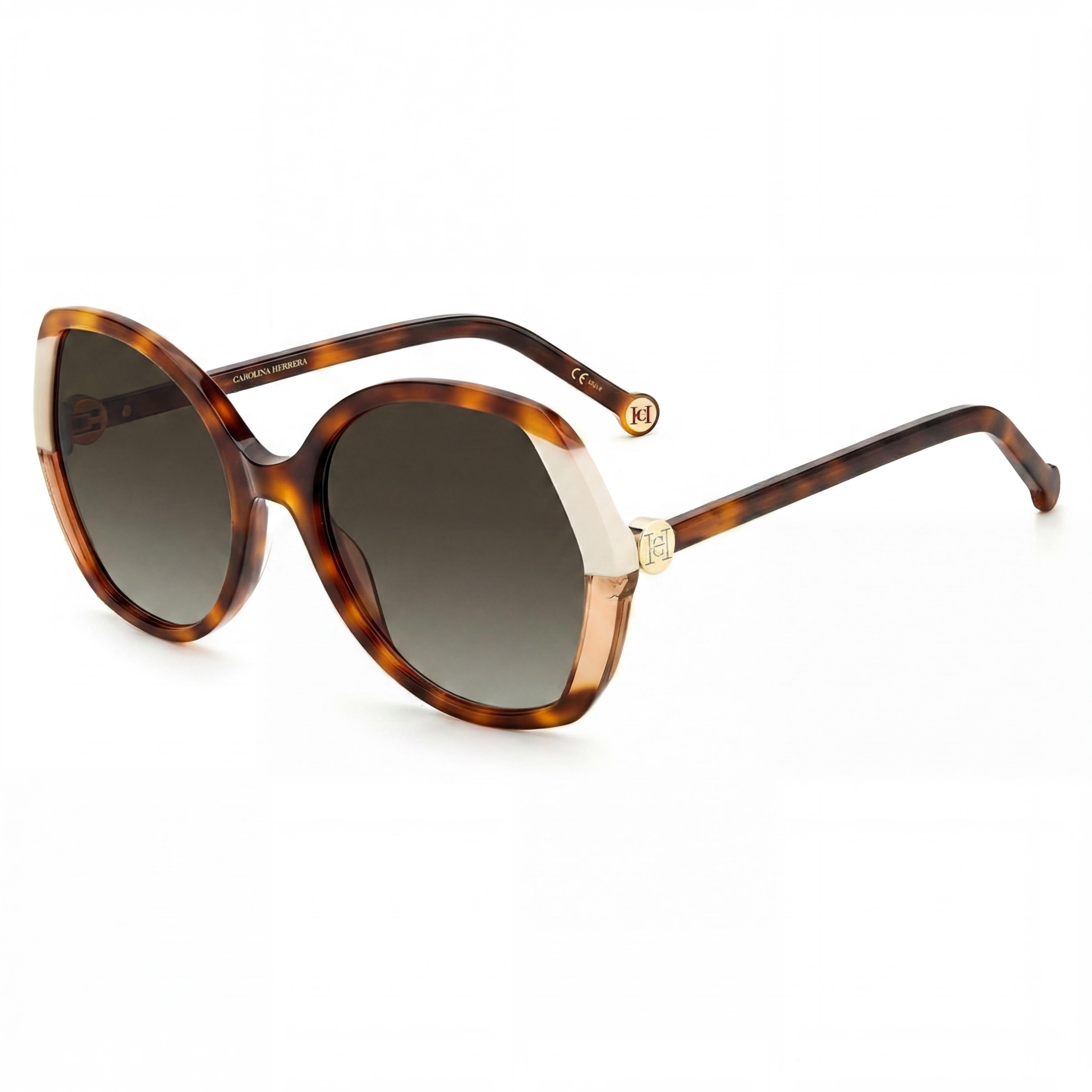 Gafas de sol Carolina Herrera Ch 0051/S para mujer, de acetato color marfil habano, mariposa, marrón degradado, protección UV, 58-20-145, Photo 1