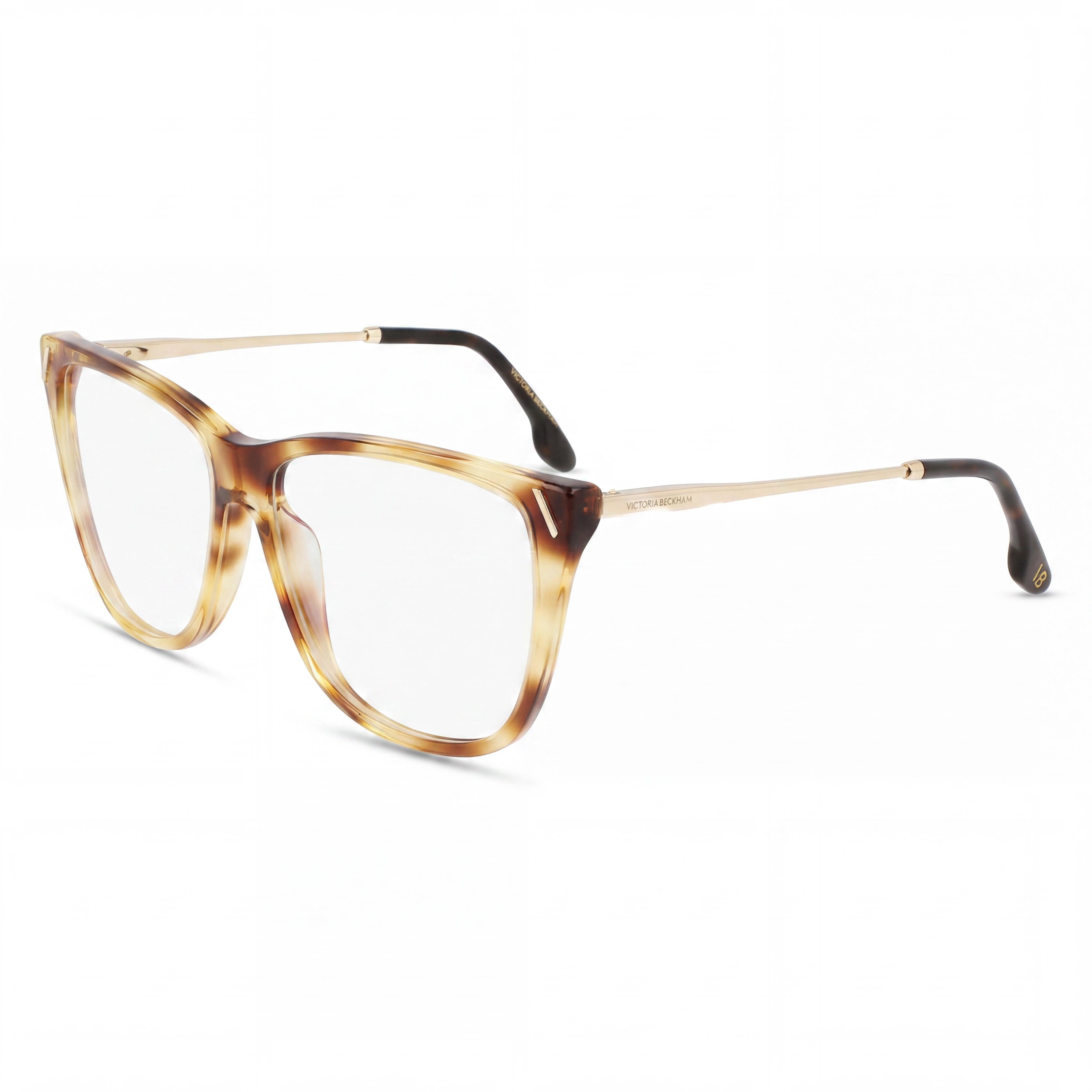 Victoria Beckham Modern VB2636 Men's Blonde Havana Acetate Frame Polycarbonate Lens Sunglasses 56 Millimeters, Photo 1