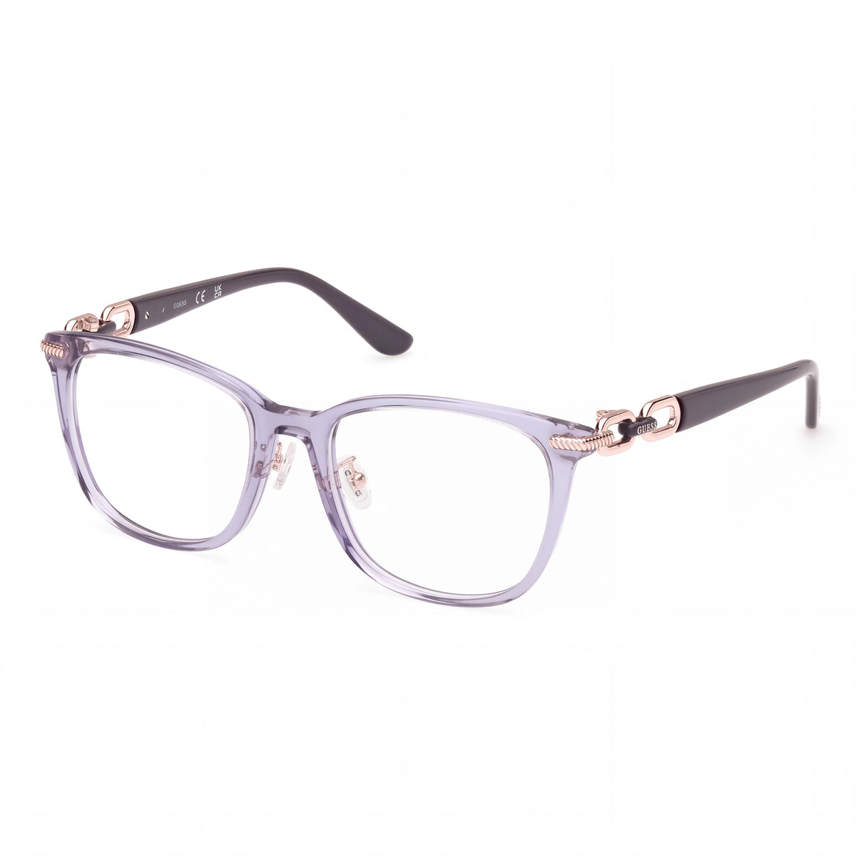 GUESS Gu50203-d Women's Shiny Grey Plastic Frame Eyewear with 53mm Lens, 18mm Bridge, 140mm Temple, Photo 1