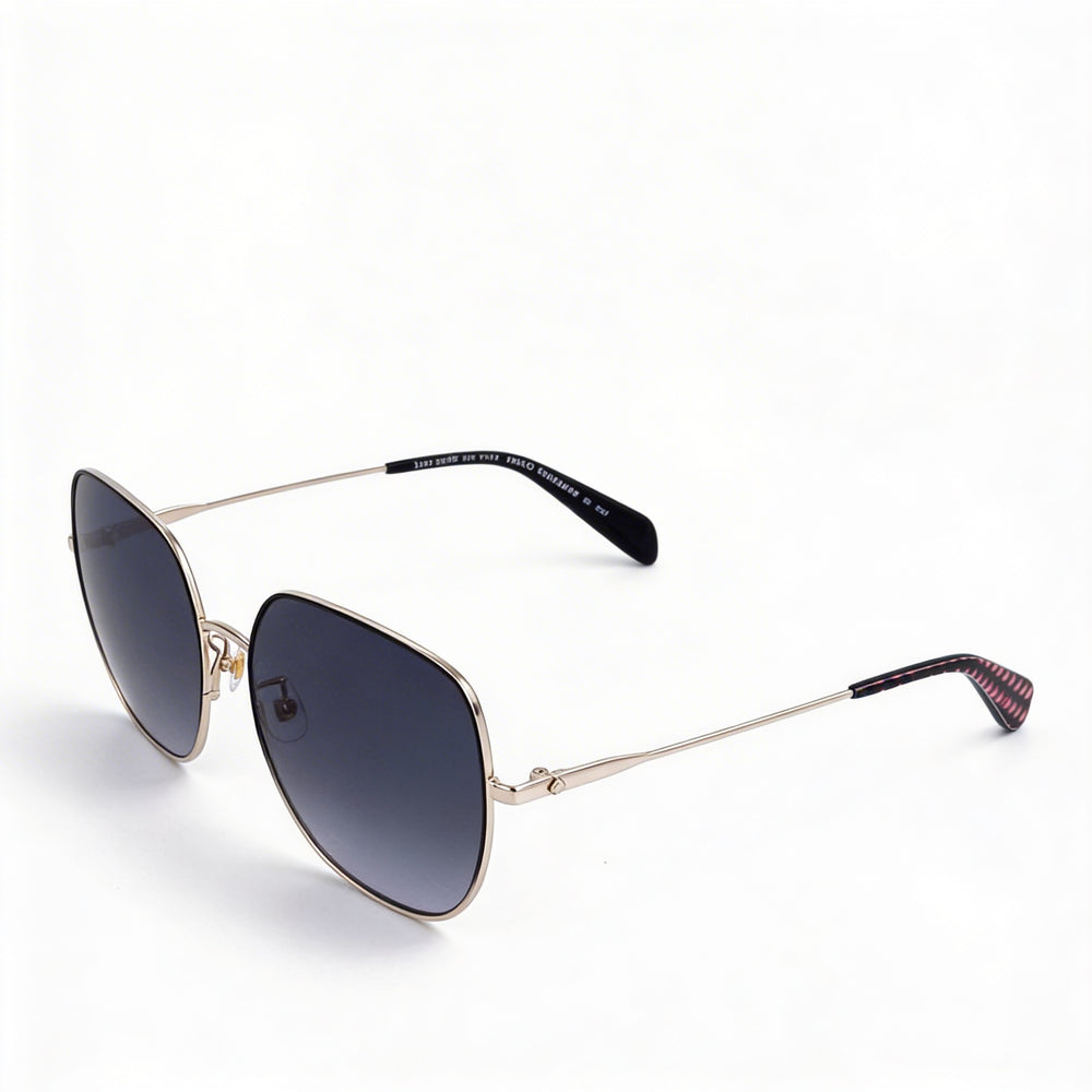 Kate Spade New York Casual Unisex Plastic Black/Dark Grey Frame Sunglasses Black Lenses UV Protected Non-Polarized 59mm