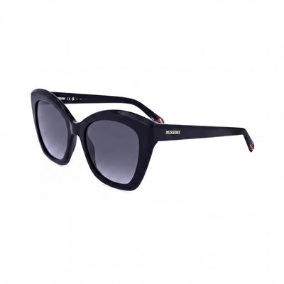 Gafas de sol Missoni Classic para mujer, de acetato, estilo ojo de gato, con protección UV, montura gris degradado negra, lentes gris oscuro de 54 mm