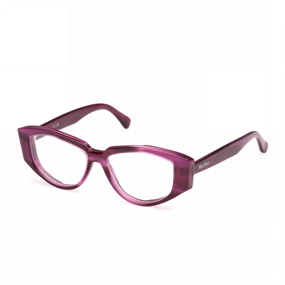 MaxMara MM5159 Women's Purple Striped Frame Violet Lens Eyeglasses 52-14-140, Photo 1