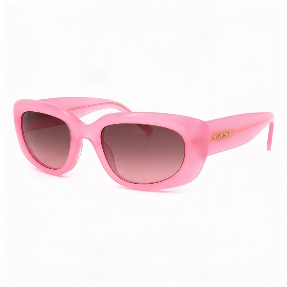 Givenchy Casual Men's Sunglasses with Shiny Pink Acetate Frame and Brown Non-Polarized Lenses 54mm