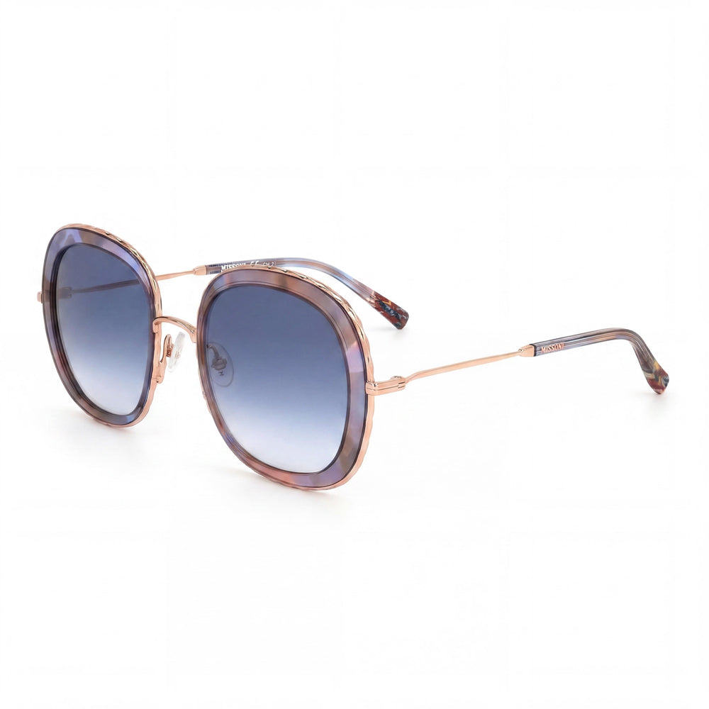 M Missoni Mis 0034/s Casual Women's Azuhvna Pink Stainless Steel Non-Polarized Sunglasses 53mm
