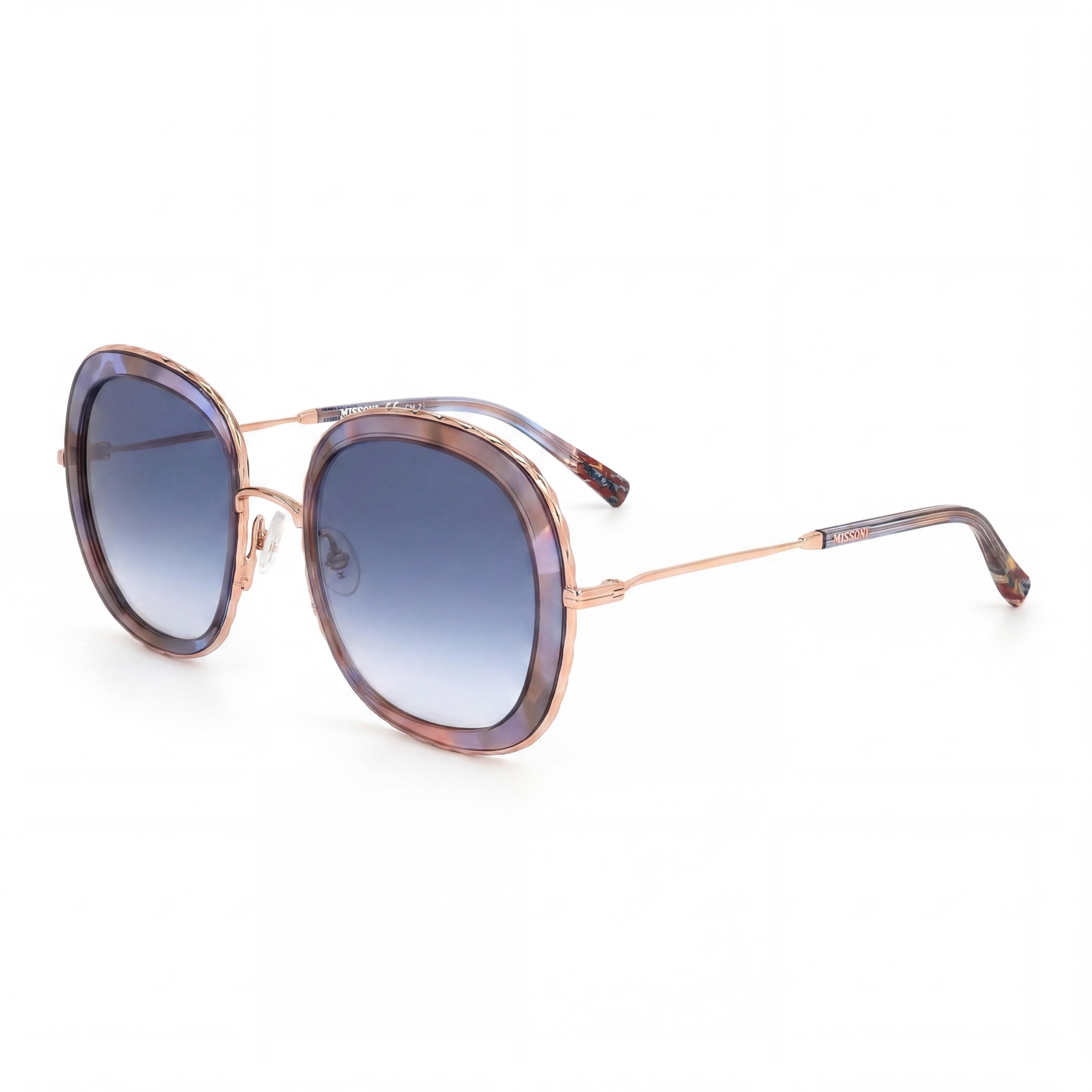 M Missoni Mis 0034/s Gafas de sol casuales para mujer Azuhvna rosadas de acero inoxidable no polarizadas de 53 mm, Photo 1