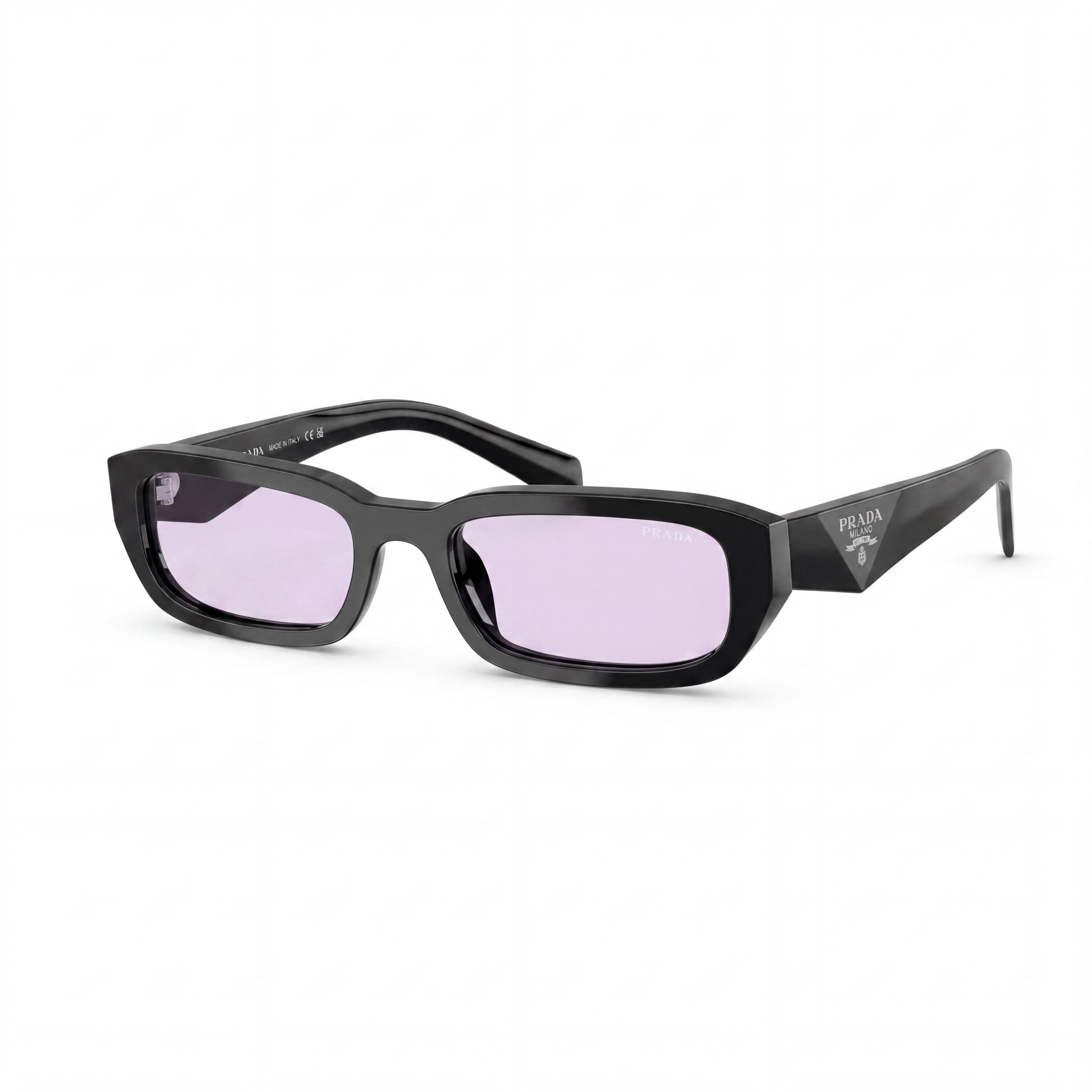 Prada Modern Women's Polarized Sunglasses with Aluminium Frame, Black Violet Color, 54mm Lens Width, Photo 1