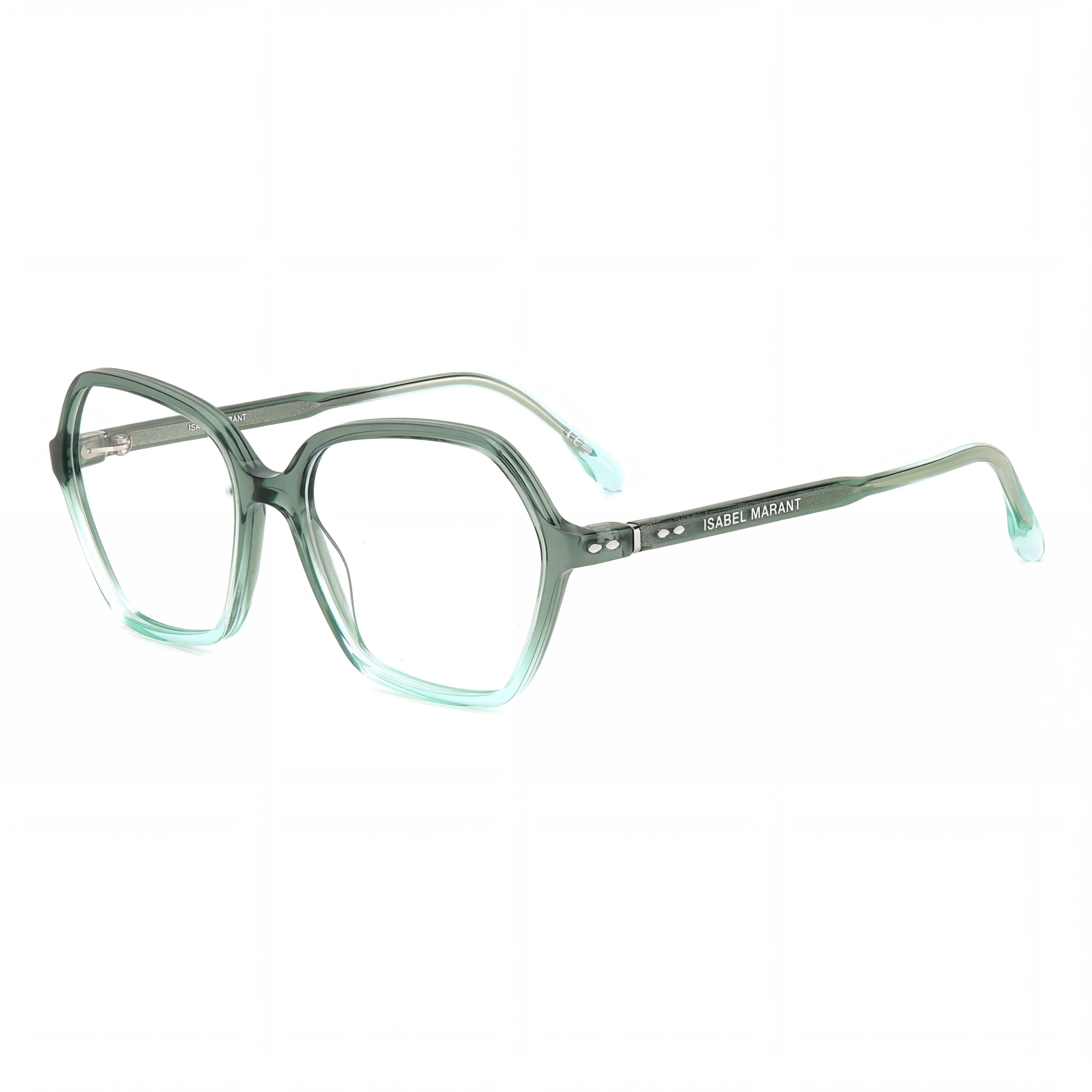Isabel Marant Modern Style Unisex Sunglasses featuring Green Acetate Frame & Green Polycarbonate Lenses, 53mm, Photo 1