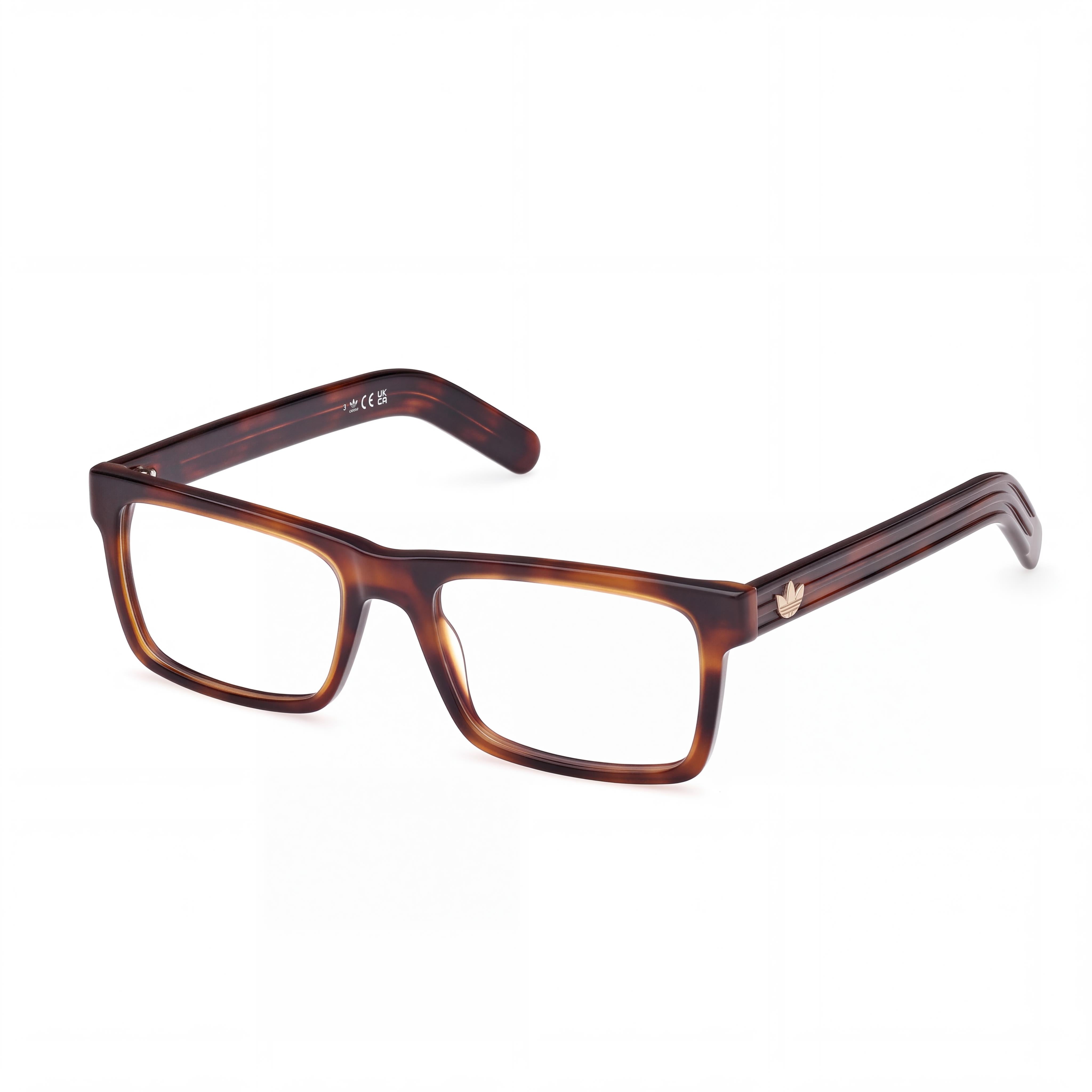 adidas Originals Or5107 Men's Dark Havana Plastic Frame Optical Eyeglasses with Clear Polycarbonate Lenses 53mm, Photo 1