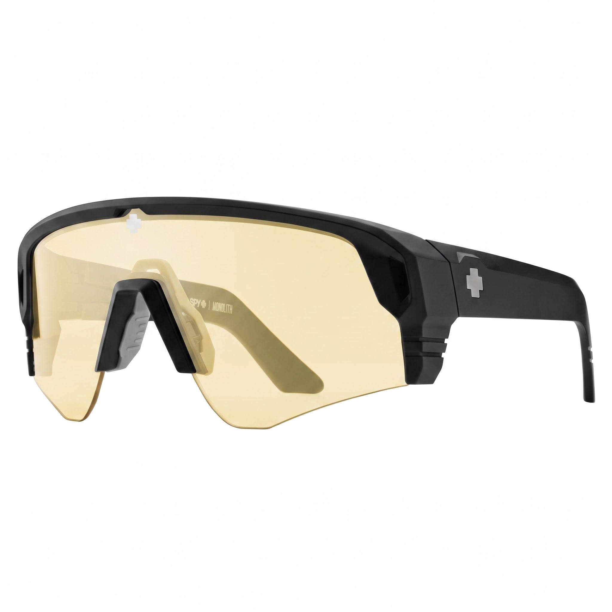 Gafas de sol Spy Monolith Speed unisex de Pebax no polarizadas Negro mate Happy LL Amarillo 142mm, Photo 1
