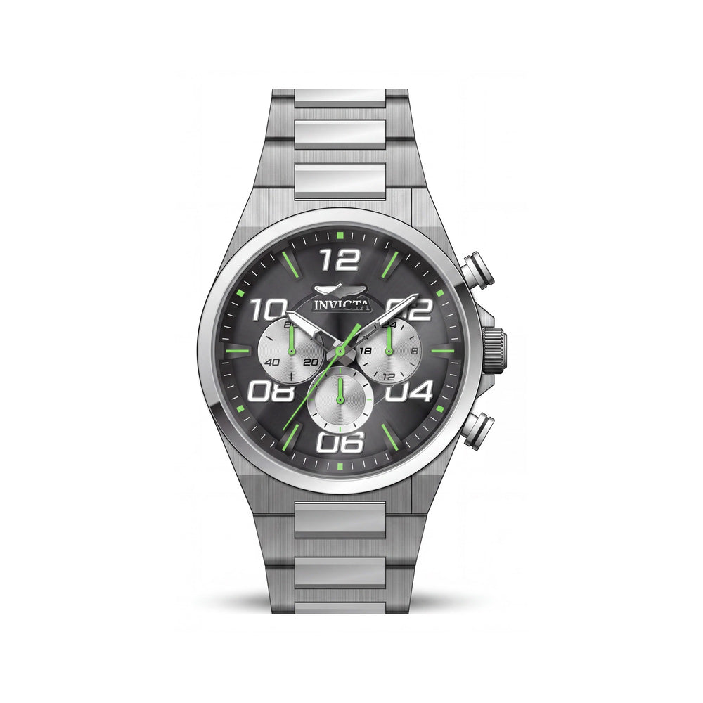 Reloj cronógrafo de cuarzo Invicta Speedway 50427 para hombre, acero inoxidable, esfera negra, 44 mm