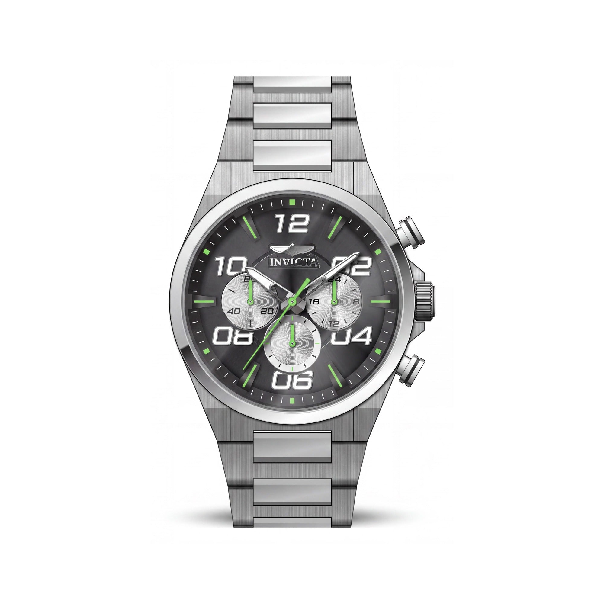 Invicta Speedway 50427 Men's Chronograph Quartz Watch, Stainless Steel, Black Dial, 44mm, Photo 1
