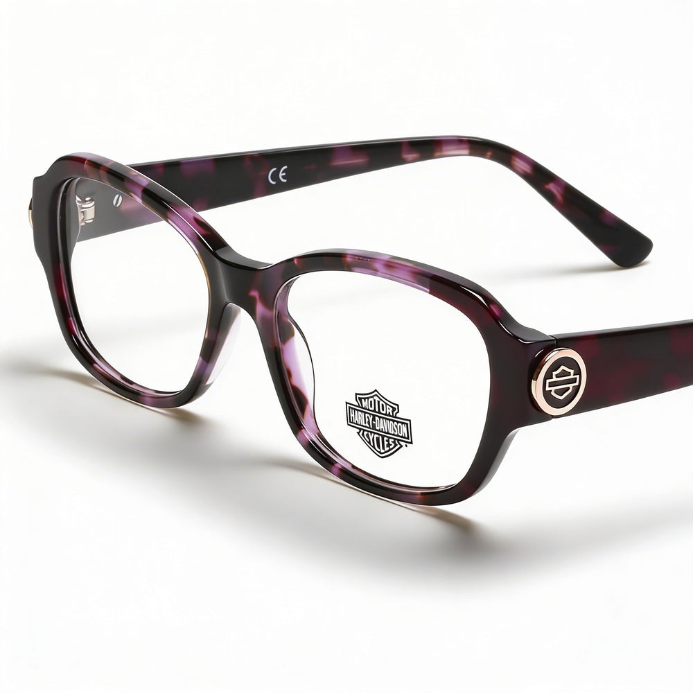 Harley-Davidson Hd0567 Men's Violet Plastic Frame Clear Polycarbonate Lenses 51mm Eyewear