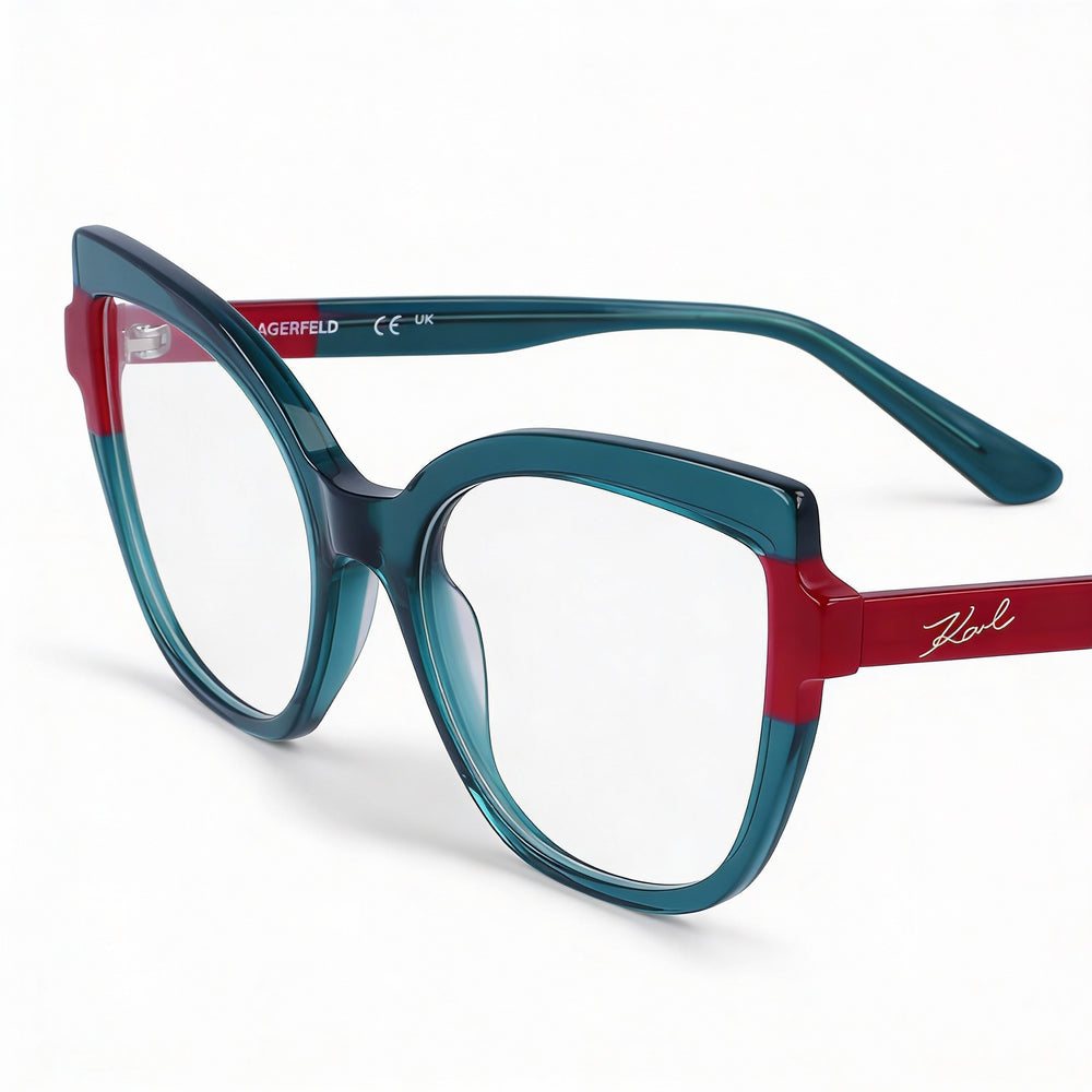 KARL LAGERFELD Modern Women's Acetate Frame Green Cherry Sunglasses with Non-polarised Lenses 54mm