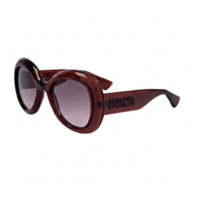 Moschino Wayfarers Women's Brown Cellulose Prop. Inj. Frame Brown Shaded UV Protected Lenses 54mm
