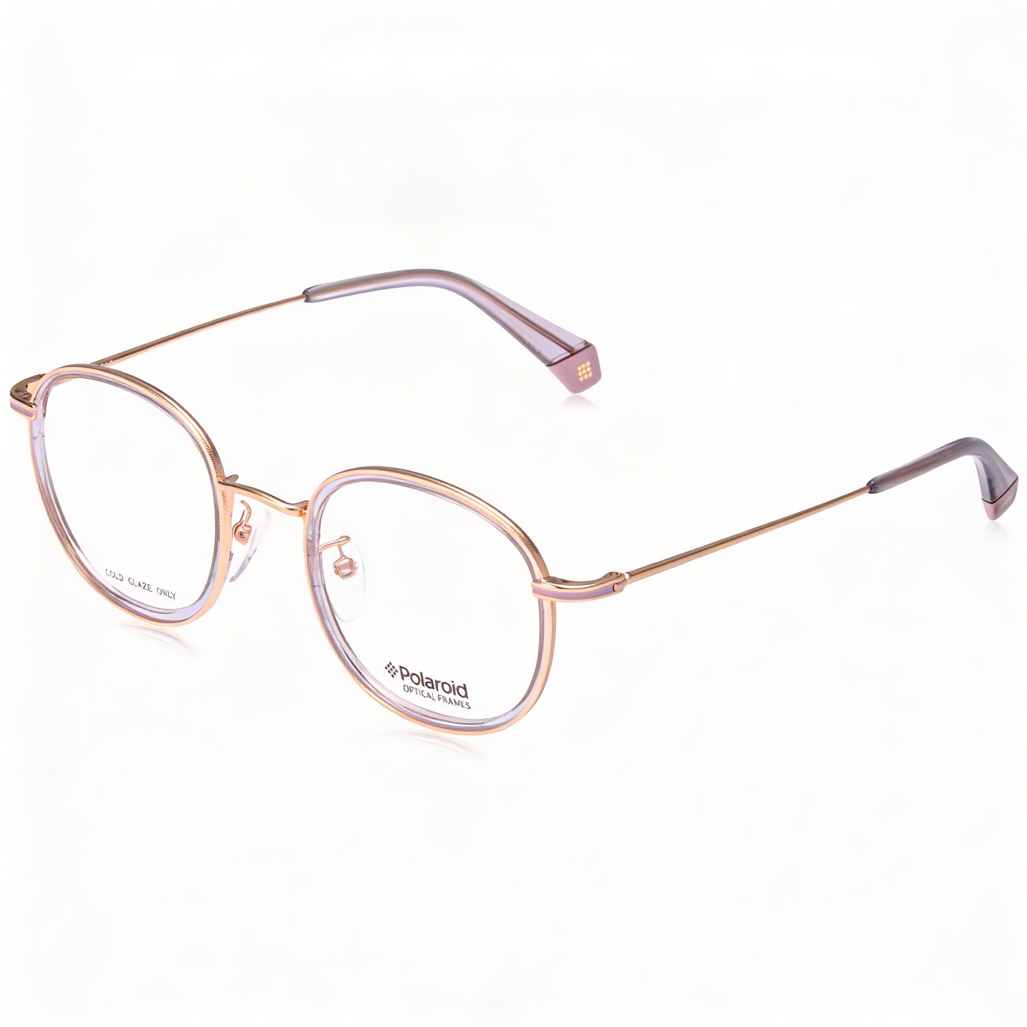 Polaroid PLD D366/F Gold Purple Stainless Steel Asian Fit Unisex Optical Eyeglasses 48mm, Photo 1