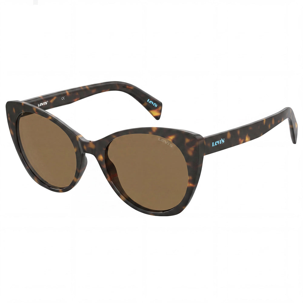 Gafas de sol Levi's Lv 1015/S para mujer, montura de plástico Havana, lentes de policarbonato y protección UV, 55-20-145