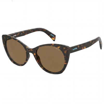 Gafas de sol Levi's Lv 1015/S para mujer, montura de plástico Havana, lentes de policarbonato y protección UV, 55-20-145
