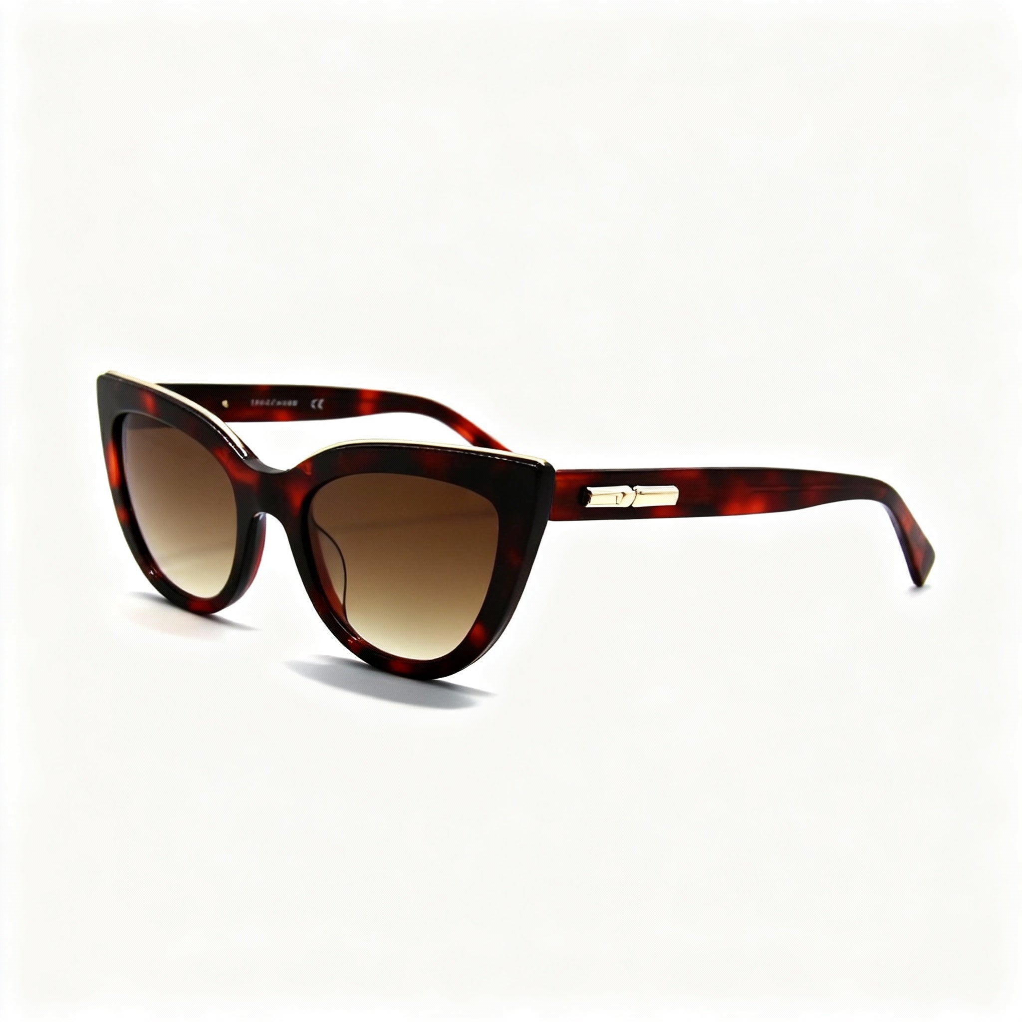 Longchamp LO686S Women's Casual UV Protection Sunglasses, Red Havana Plastic Frame, Brown Non-Polarized Lenses, 51mm
