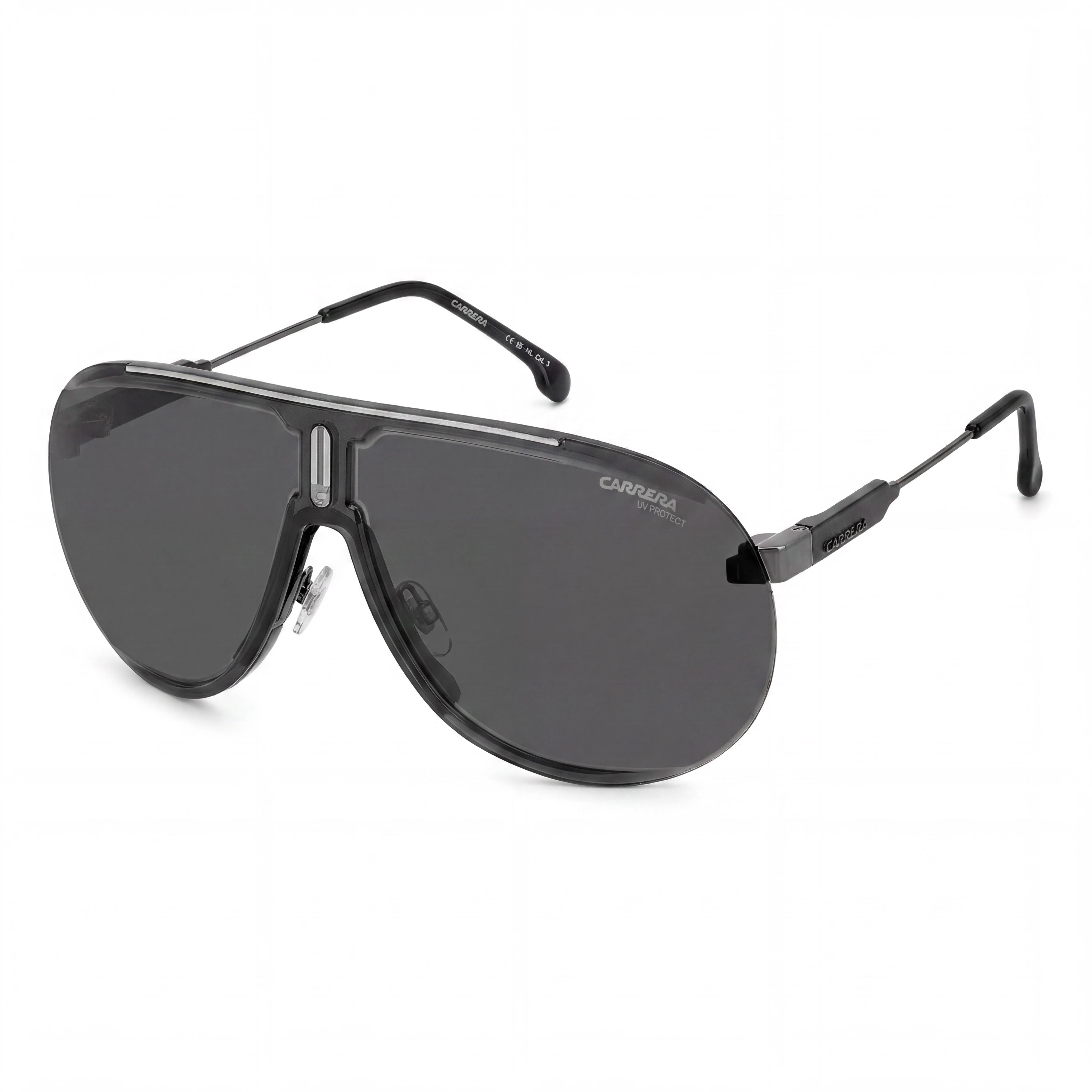 Carrera Superchampion Unisex Polycarbonate Dark Ruthenium Black Grey Sunglasses 99-01-135, Photo 1
