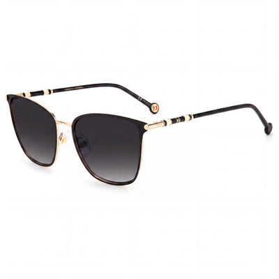 Carolina Herrera Ch 0030/S Gafas de sol para mujer en acero inoxidable dorado y negro, sin polarizar, con protección UV, 56mm