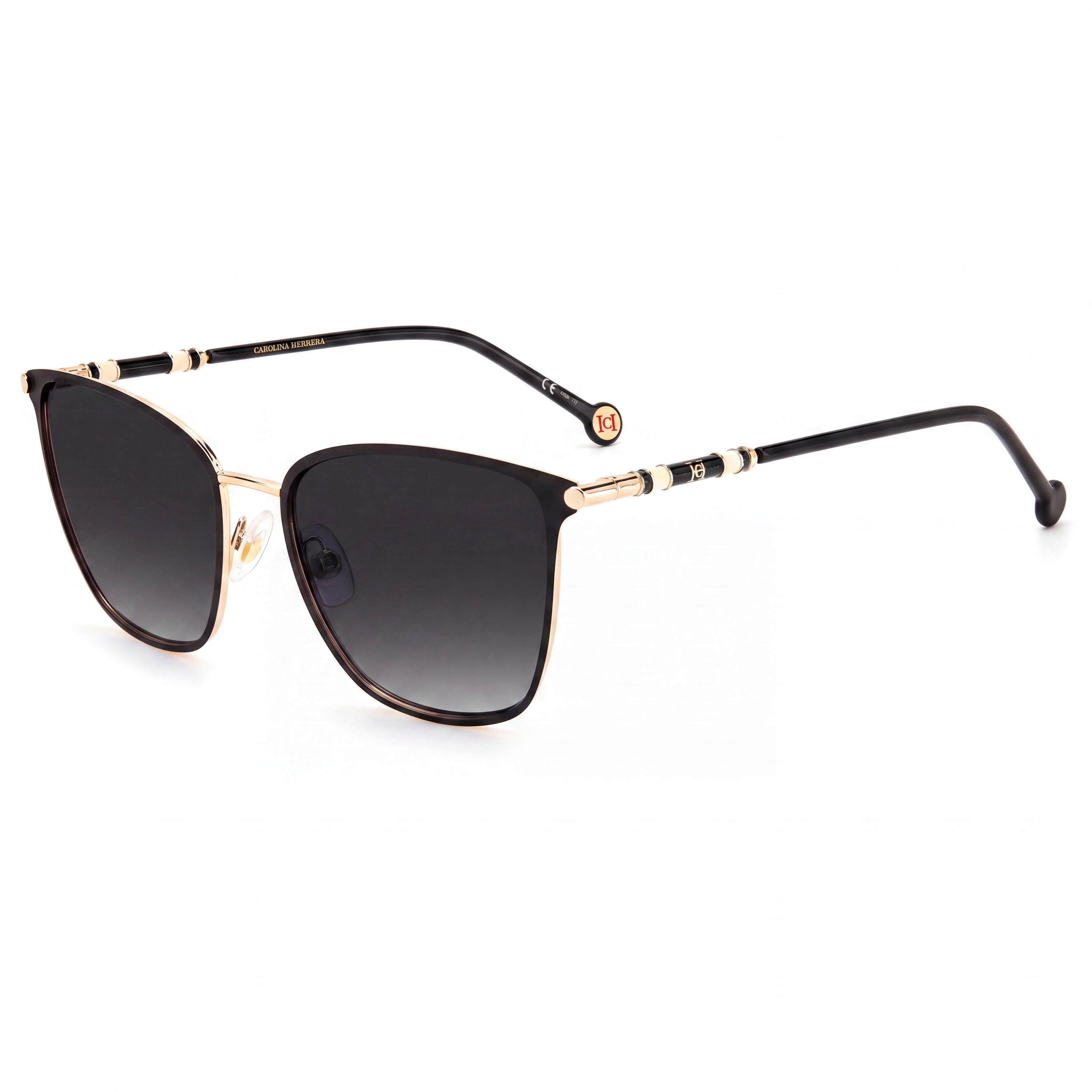 Carolina Herrera Ch 0030/S Gafas de sol para mujer en acero inoxidable dorado y negro, sin polarizar, con protección UV, 56mm, Photo 1