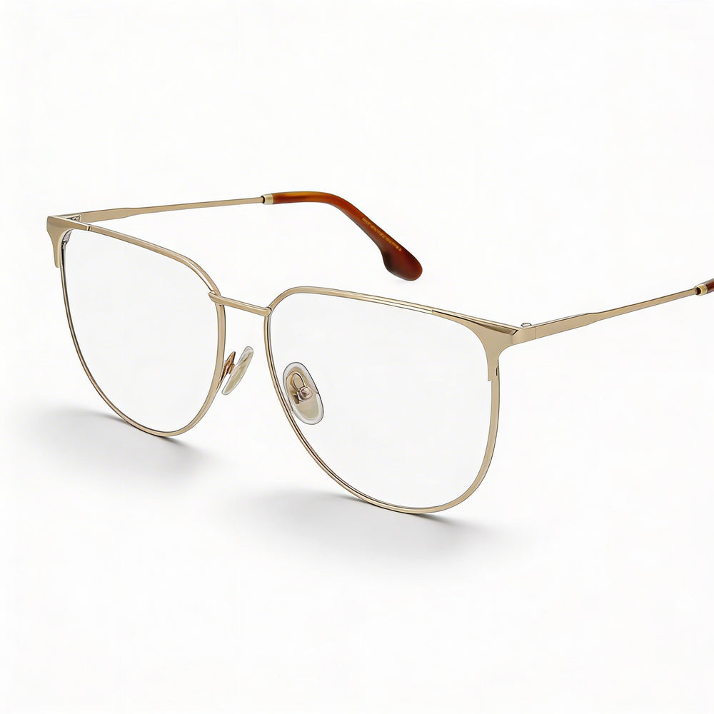 Victoria Beckham VB2121 Modern Women's Rose Gold Metal Cateye Eyeglasses 55mm with Clear Demo Lenses, Prescription Ready