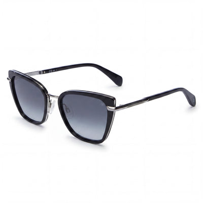 Rag & Bone Rnb1057/G/S Women's Black Acetate UV Protection Sunglasses 56mm