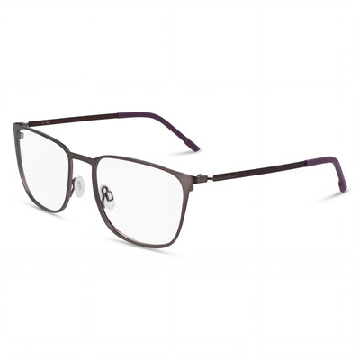 Flexon E1143 Men's Metal Frame Eyeglasses 54mm Matte Gunmetal Midnight Plum