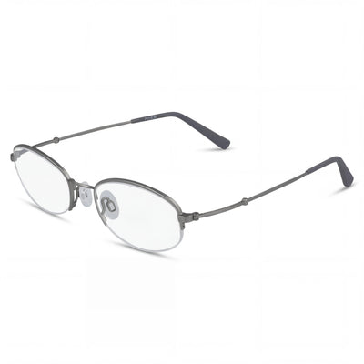 Flexon H6030 Unisex Acetate Eyeglasses with Light Gunmetal Frame, Featuring a 52mm Lens Width