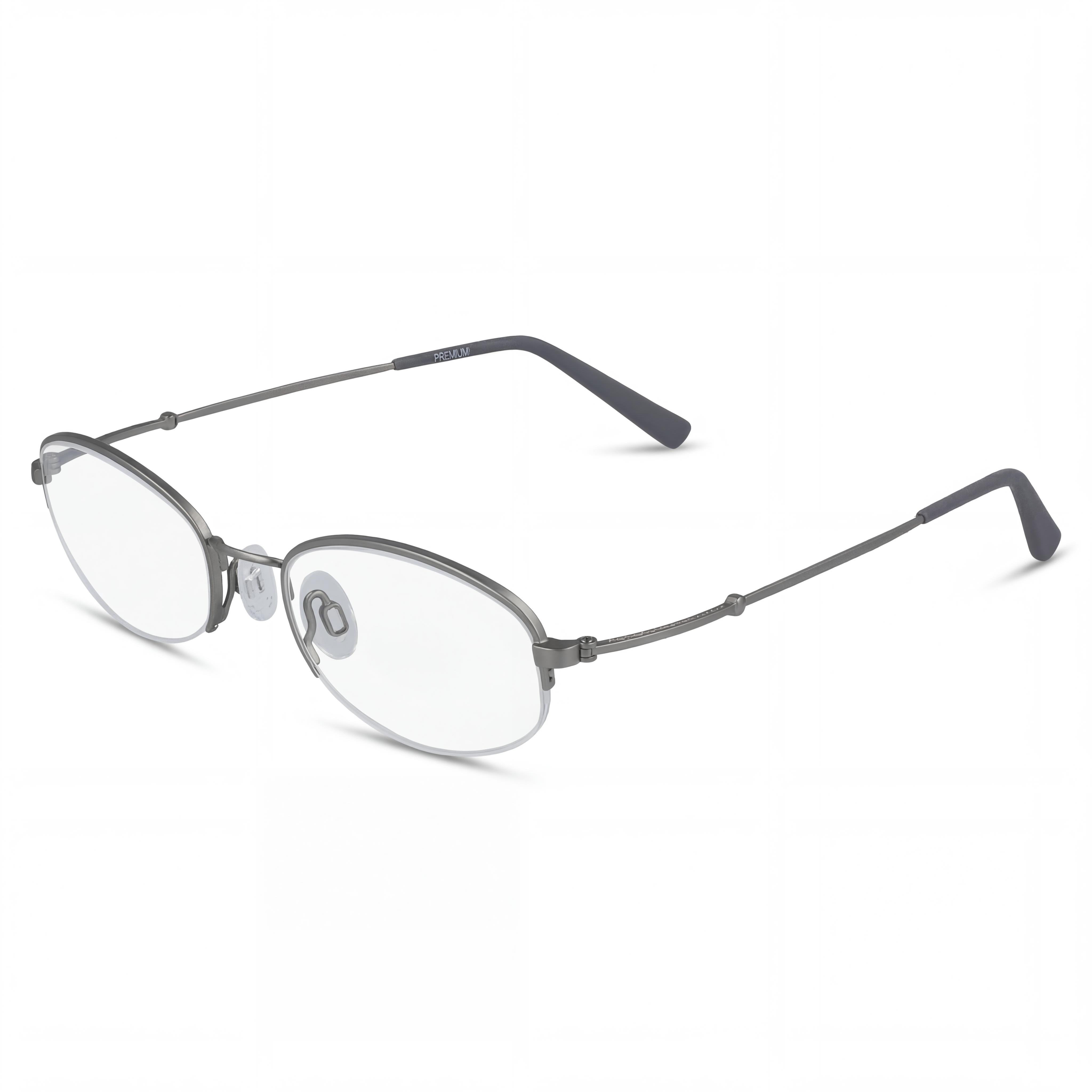 Flexon H6030 Unisex Acetate Eyeglasses with Light Gunmetal Frame, Featuring a 52mm Lens Width, Photo 1