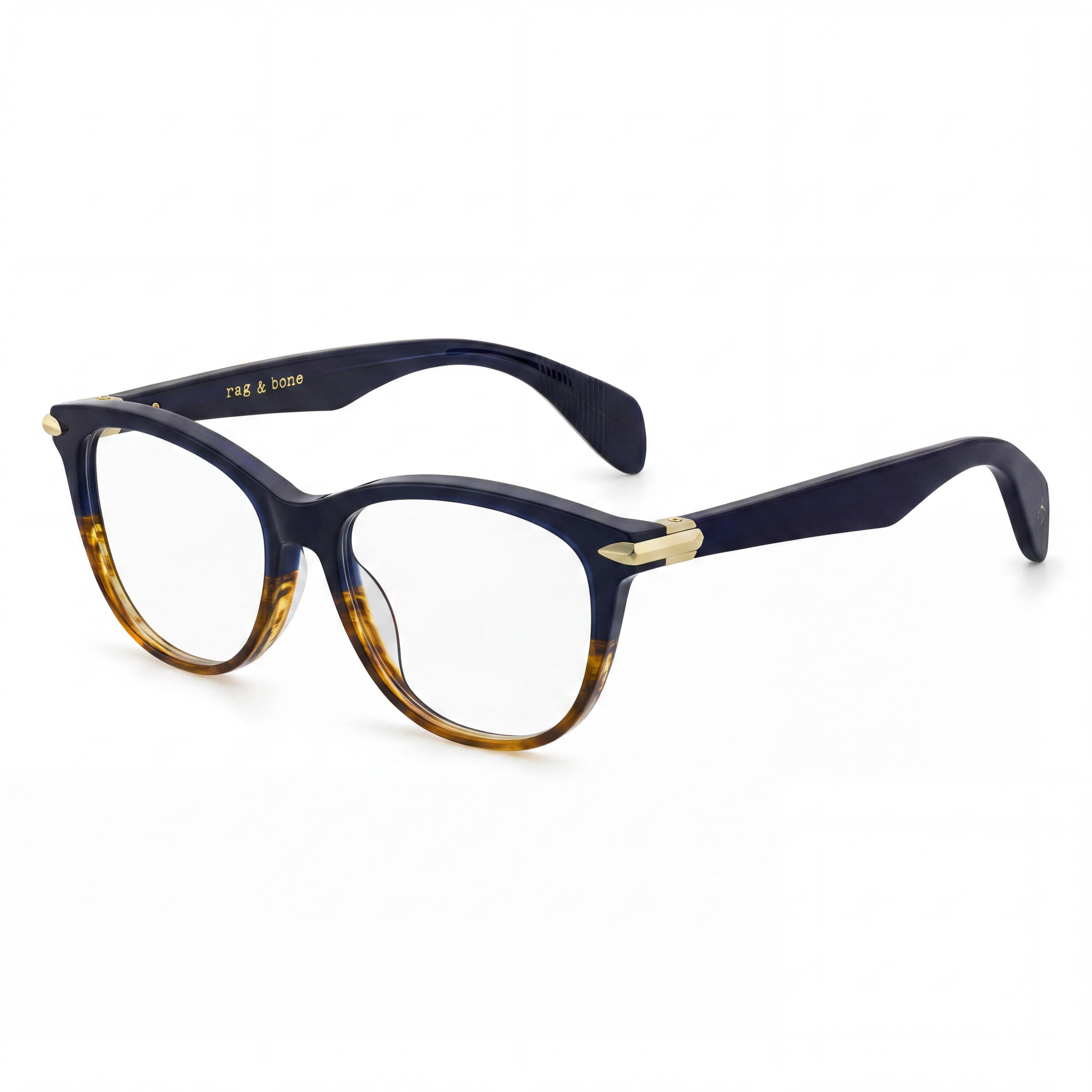 rag & bone Rnb3014 Women's Optical Frames Havana Blue 51-16-140, Photo 1