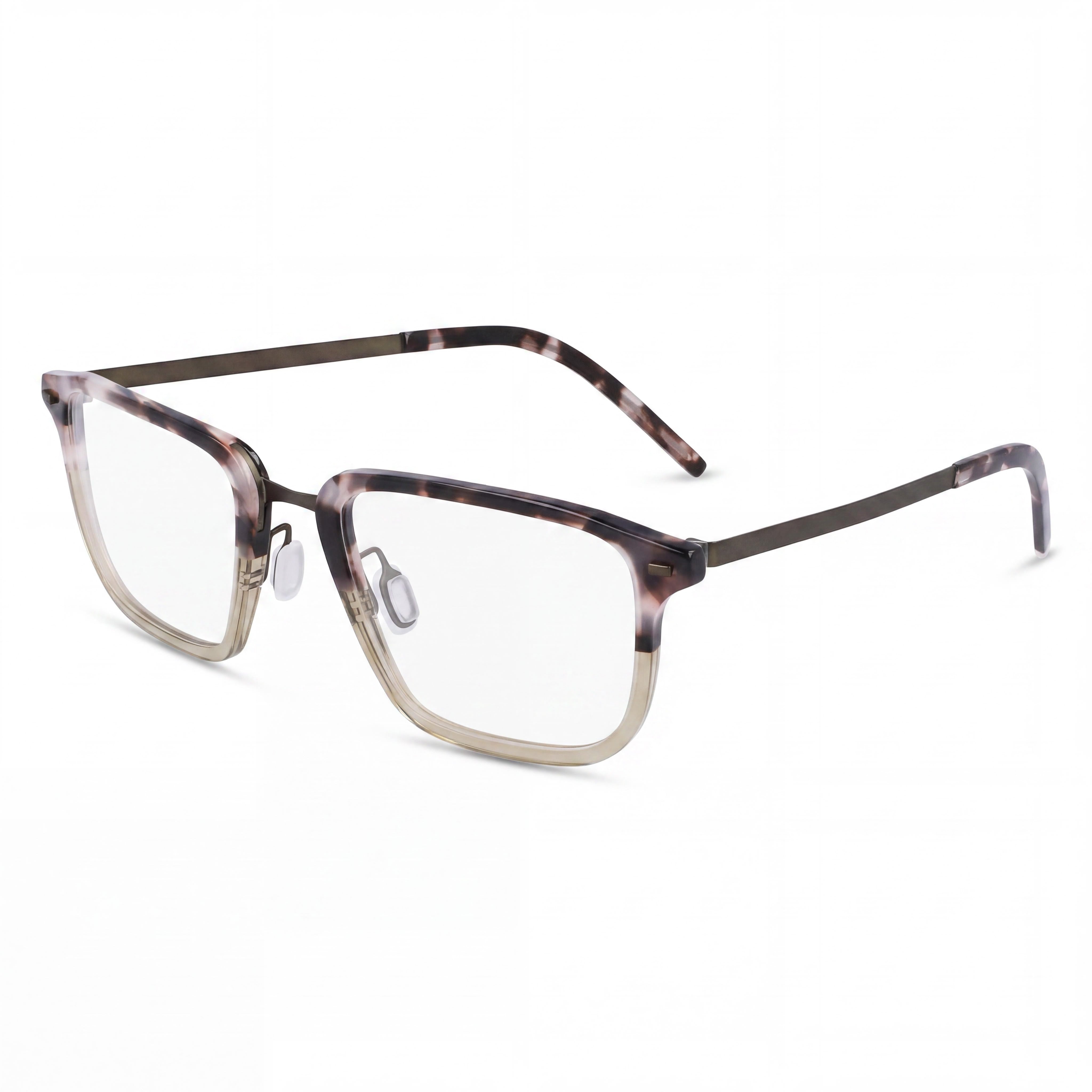 Flexon B2037 Women's Metal Eyewear, Shiny Grey Tortoise Frame, 55mm Lens Width, Photo 1