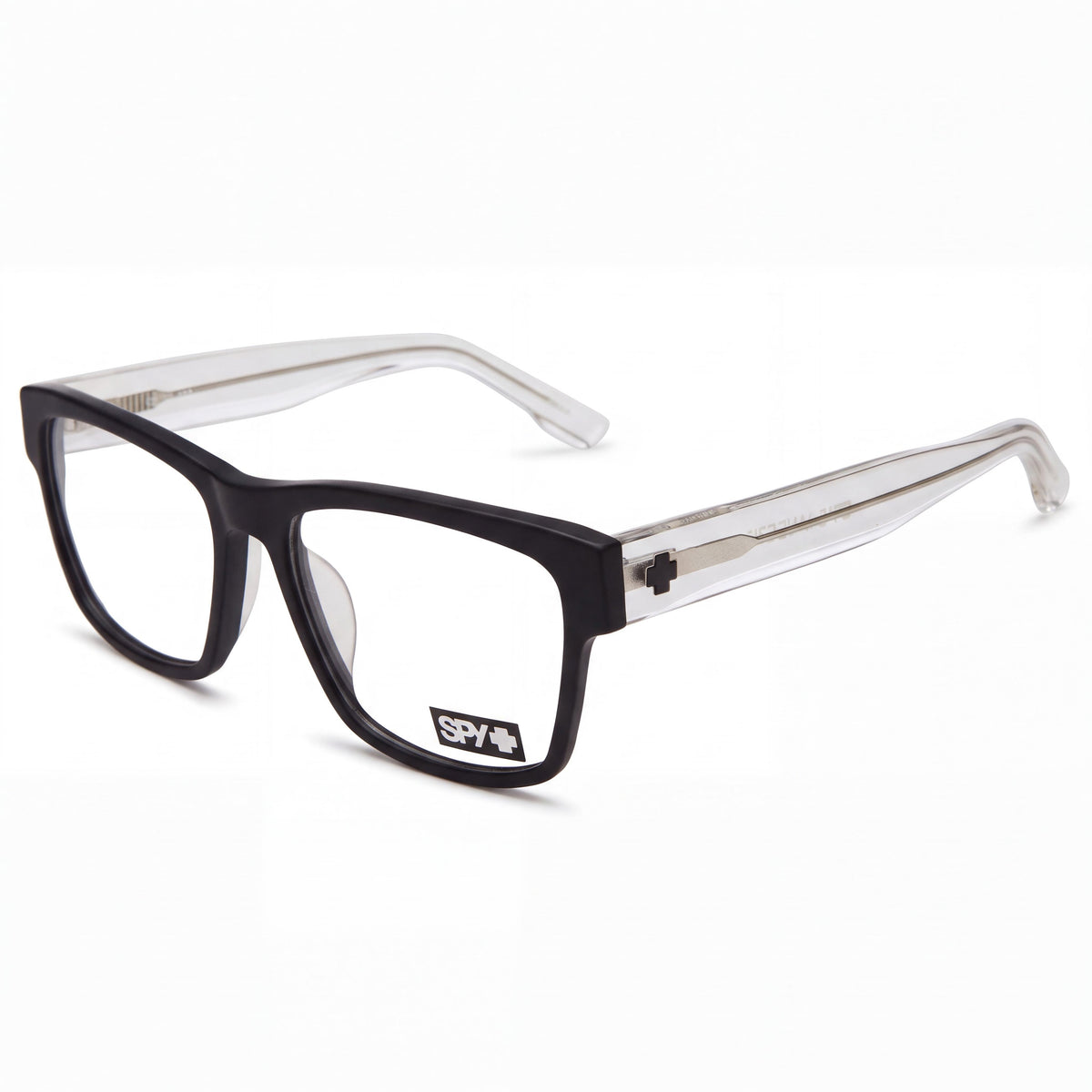 Gafas Espía WESTON 56 Unisex, Montura de Acetato Negro Mate Brillo Cristal con Lentes Demo de Cristal de 56mm, Photo 1