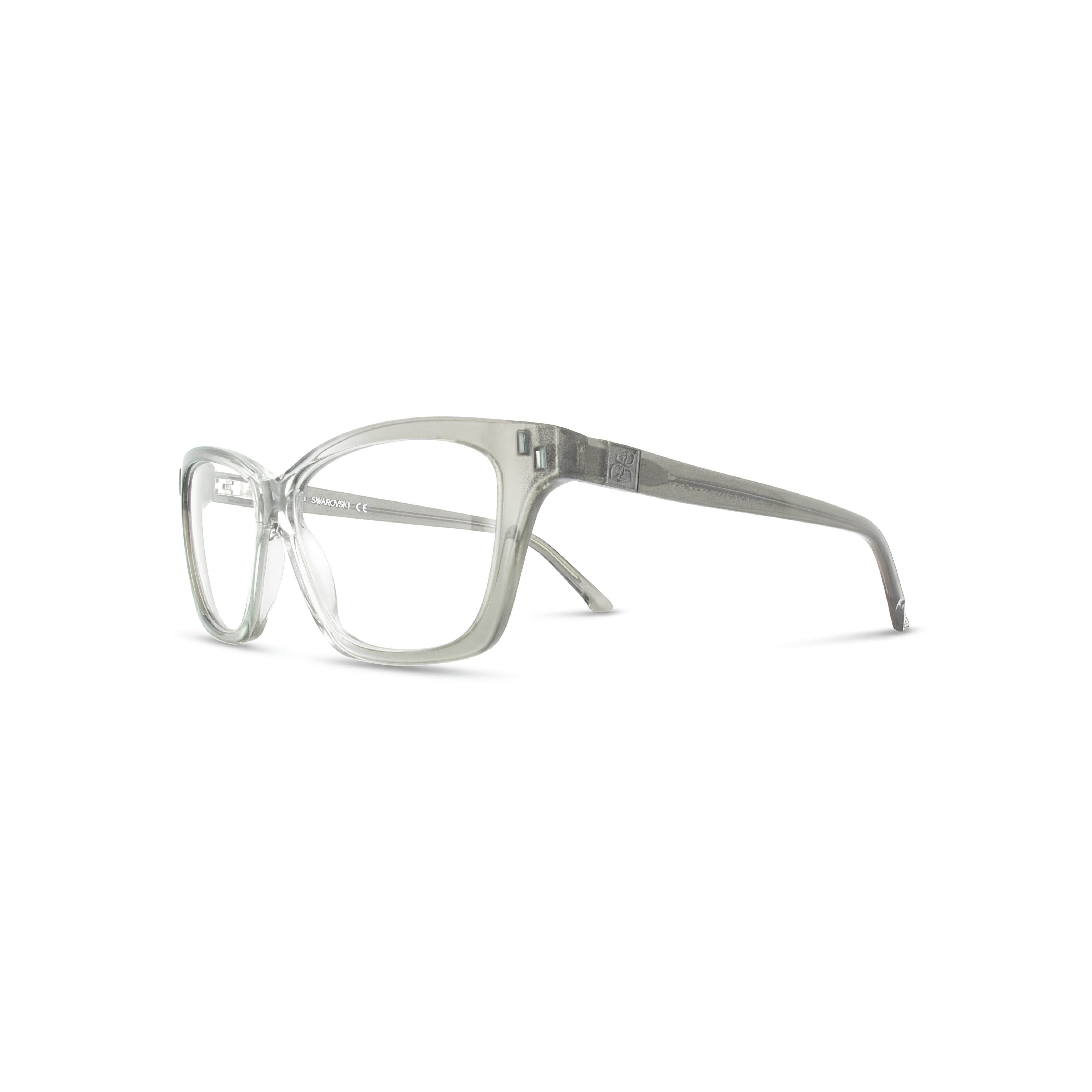 Gafas Swarovski modernas con montura de acetato negro para mujer con lentes multicolor de 54 mm, Photo 1