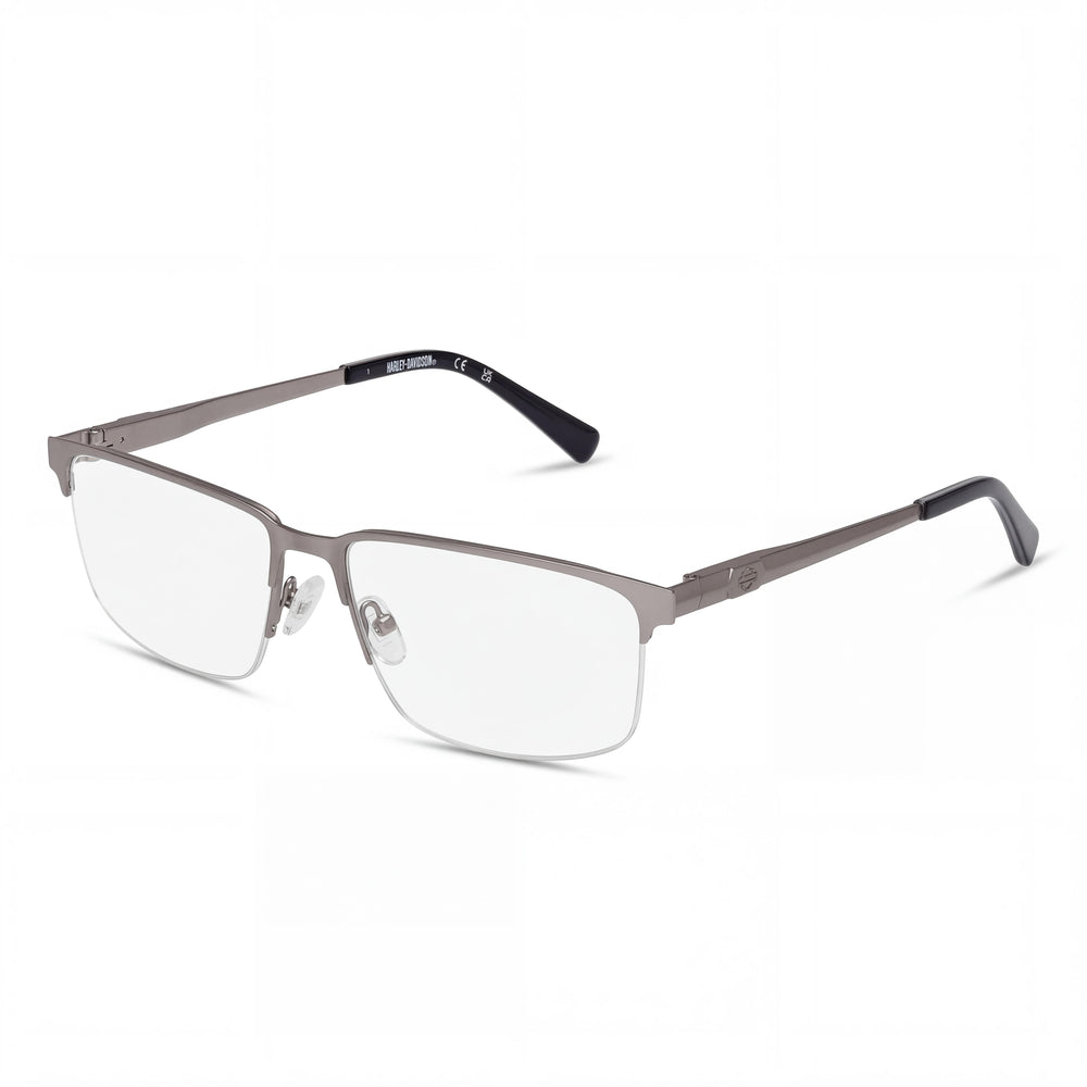 Gafas metálicas semirrígidas clásicas unisex Harley-Davidson, color níquel claro mate envejecido, multicolor, 57-16-145