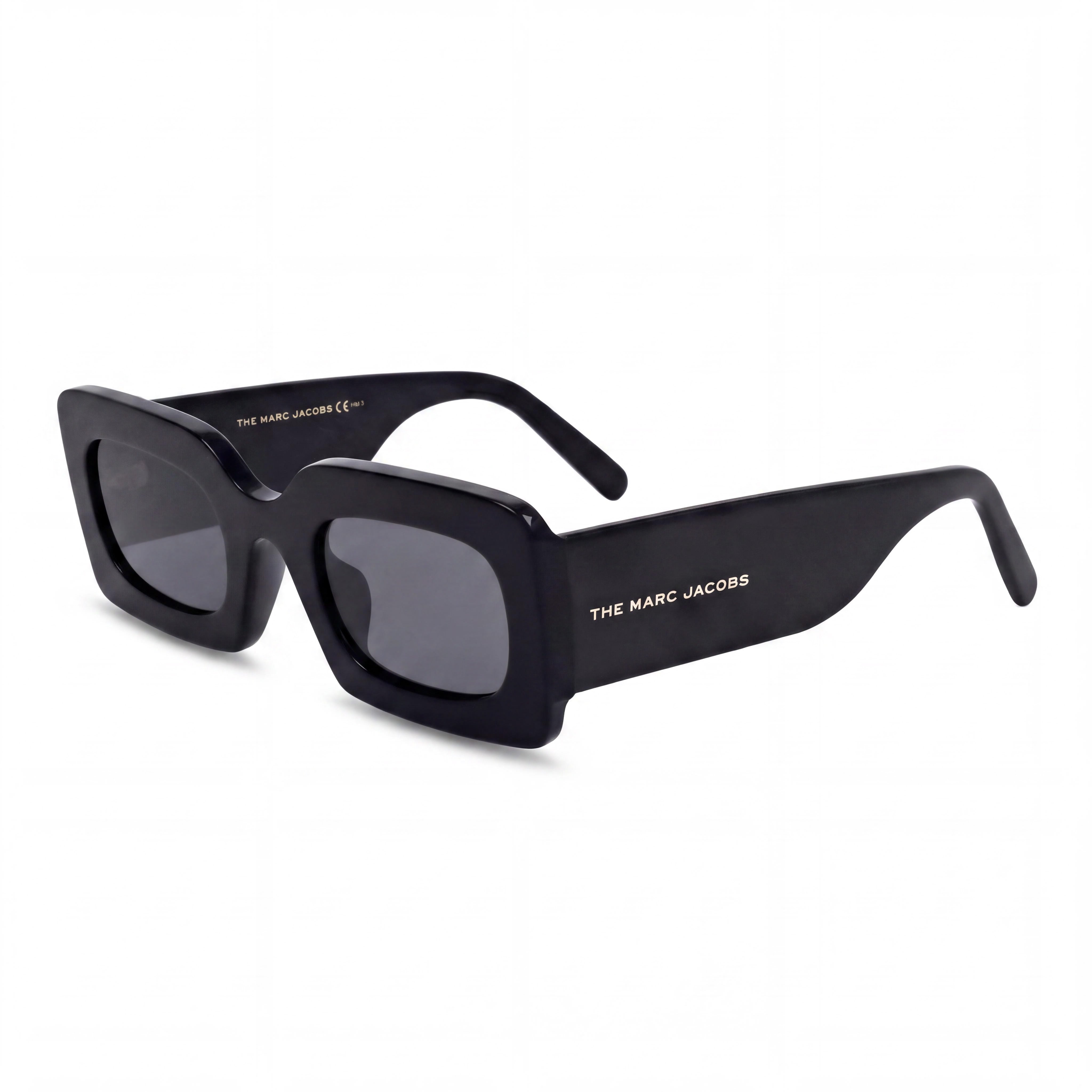 Marc Jacobs Modern Women's Black Gold Acetate Sunglasses 50mm UV Protection Non-Polarized, Photo 1