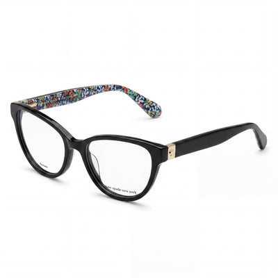 Kate Spade New York Modern Women's Black Acetate Frame Cat Eye Optical Eyeglasses Lens Width 52mm