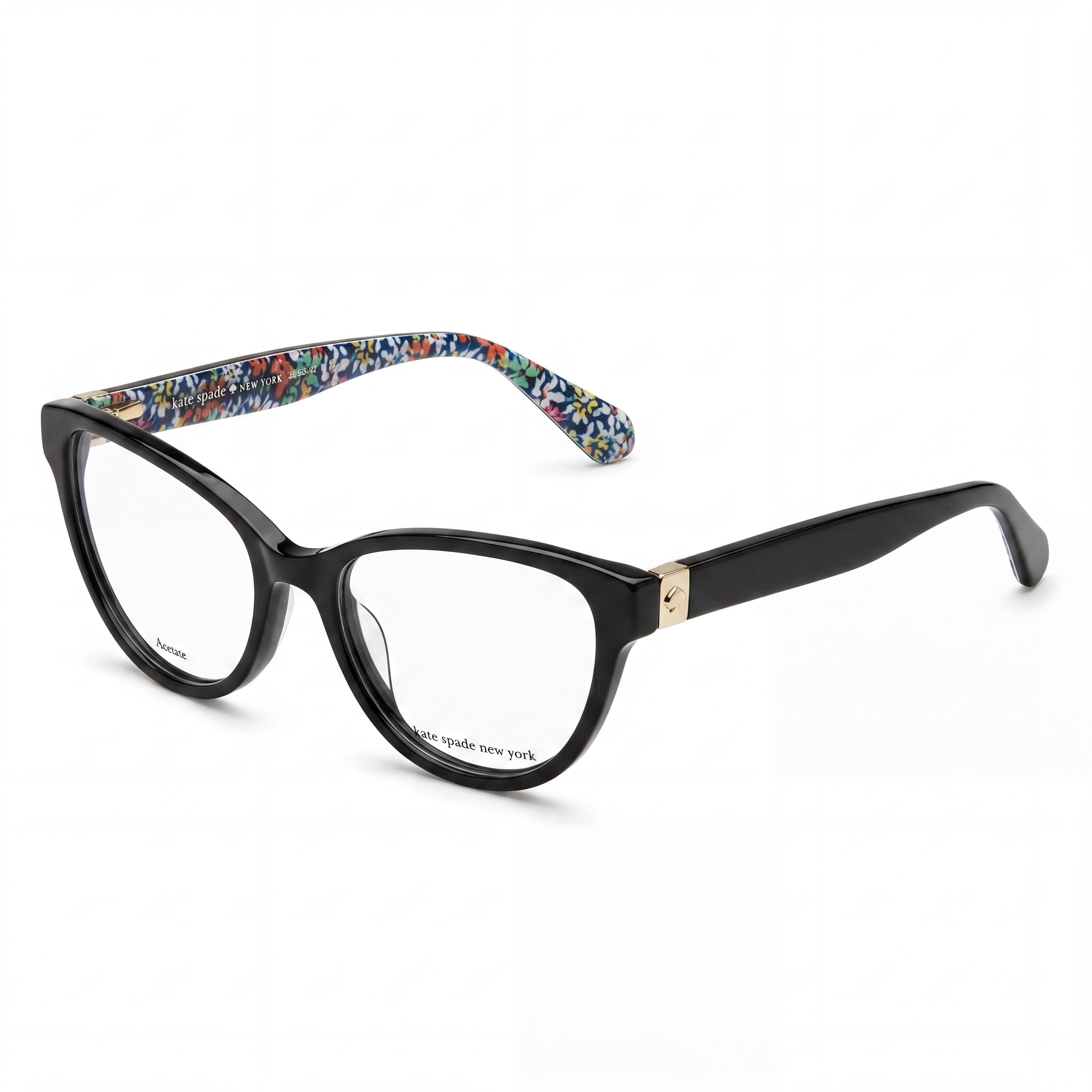 Kate Spade New York Modern Women's Black Acetate Frame Cat Eye Optical Eyeglasses Lens Width 52mm, Photo 1