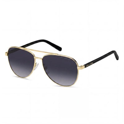 Gafas de sol Marc Jacobs Marc 760/S unisex con montura de metal, color oro negro con lentes degradadas gris oscuro de 60 mm