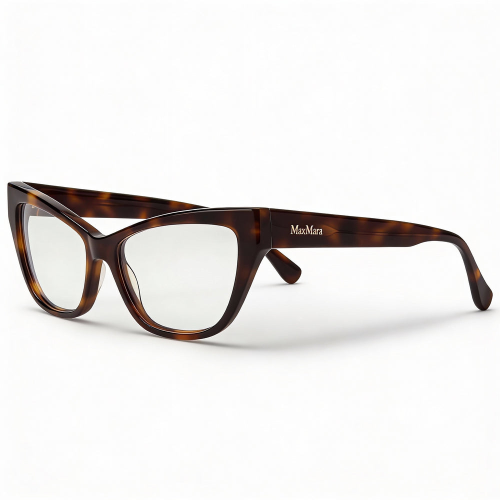 MaxMara Casual Women's Dark Havana Acetate Eyeglasses Frame 53mm Lens Width Bridge 16mm Temple 140mm