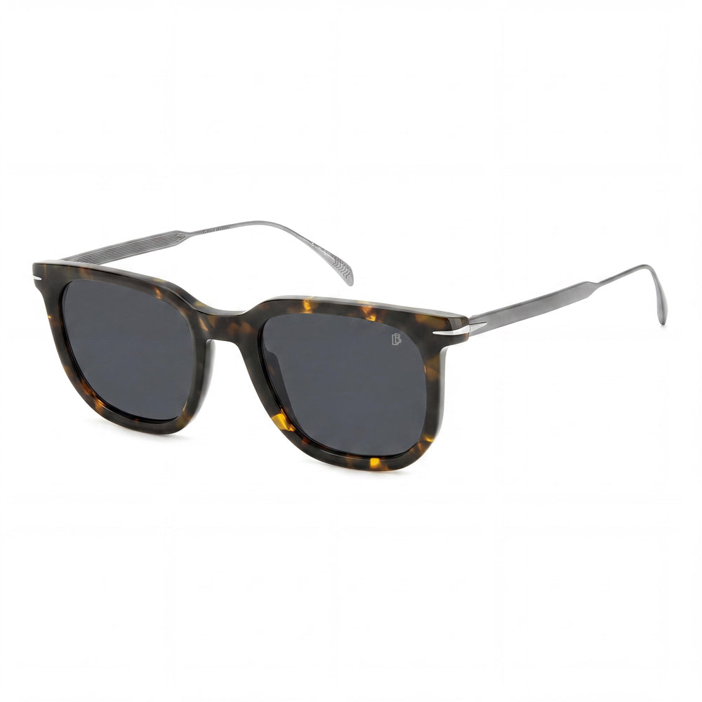 Gafas de sol Beckham Casual de mujer, modelo Habana Dark Ruthenium con montura de acetato y lentes de titanio de 52 mm